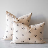 Double Sided Charcoal Dots Pillow Cover 1 - PILLOWS - Thai - neutral Rug & Weave Pillows