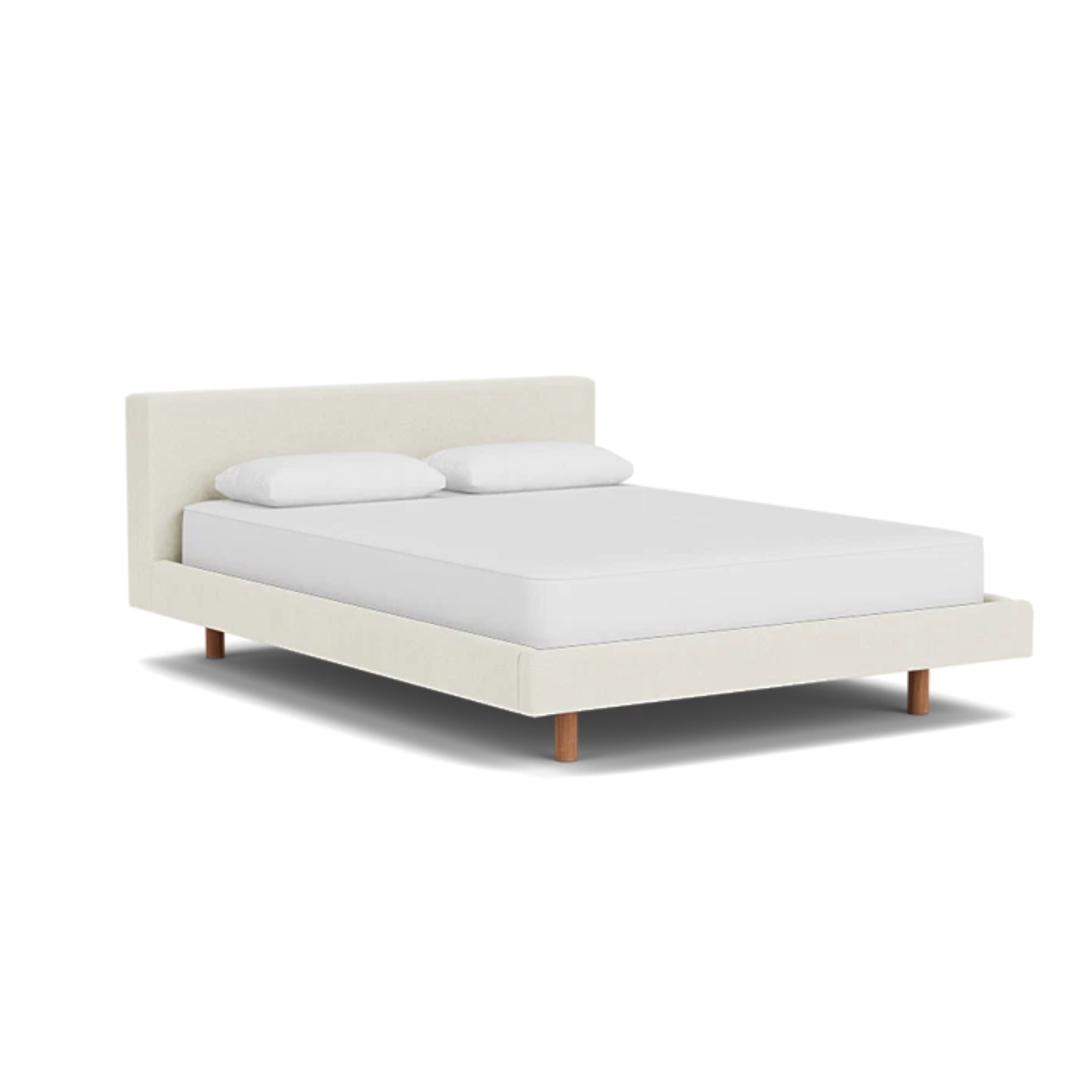 Custom Fabric Bento Queen Bed - Walnut Leg 1 - d - FURNITURE - Custom Beds EQ3 Coda Marble