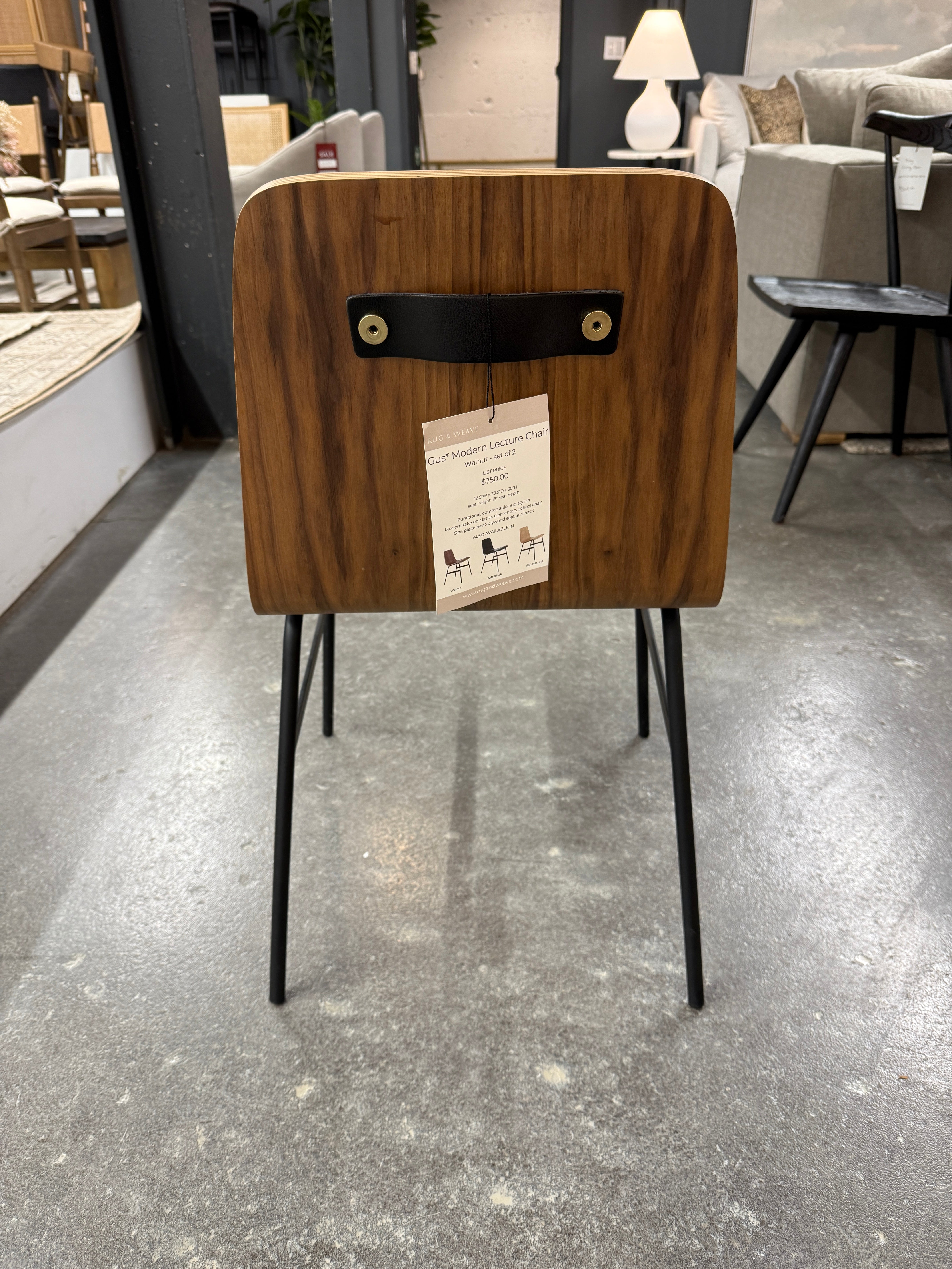 FLOOR MODEL - Gus* Modern Lecture Chair - Walnut FURNITURE - floor model Gus