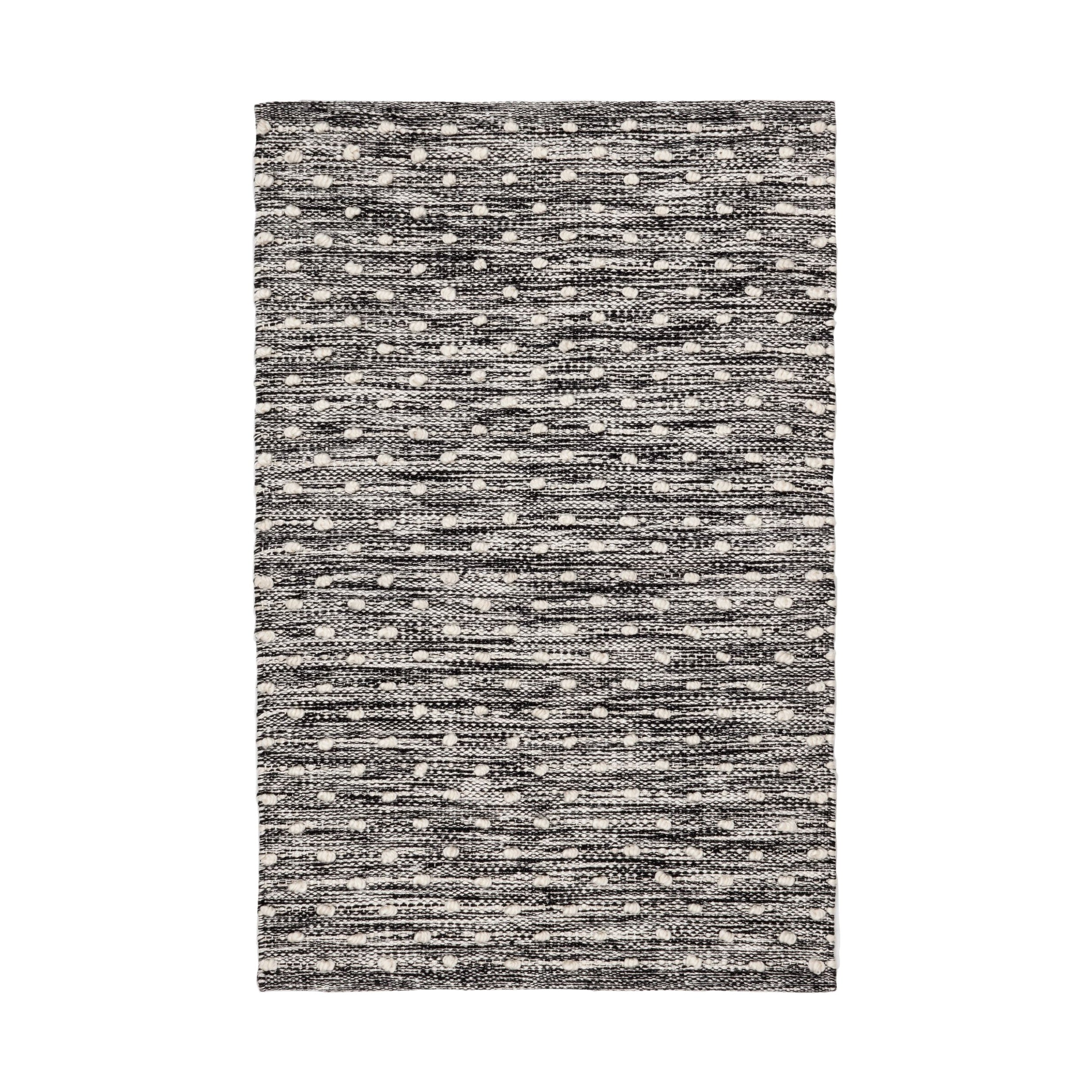 Hobnail Handwoven Performance Rug RUGS - synthetic Dash & Albert Black 3' x 5'