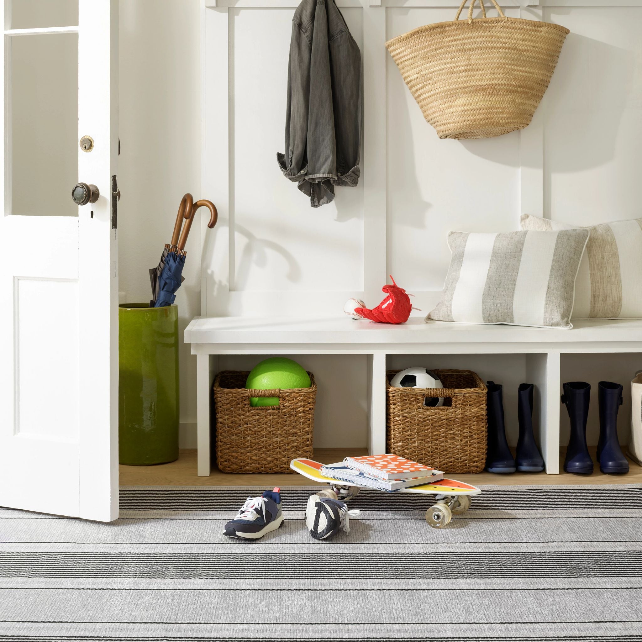 Gunner Stripe Machine Washable Rug RUGS - washable Dash & Albert