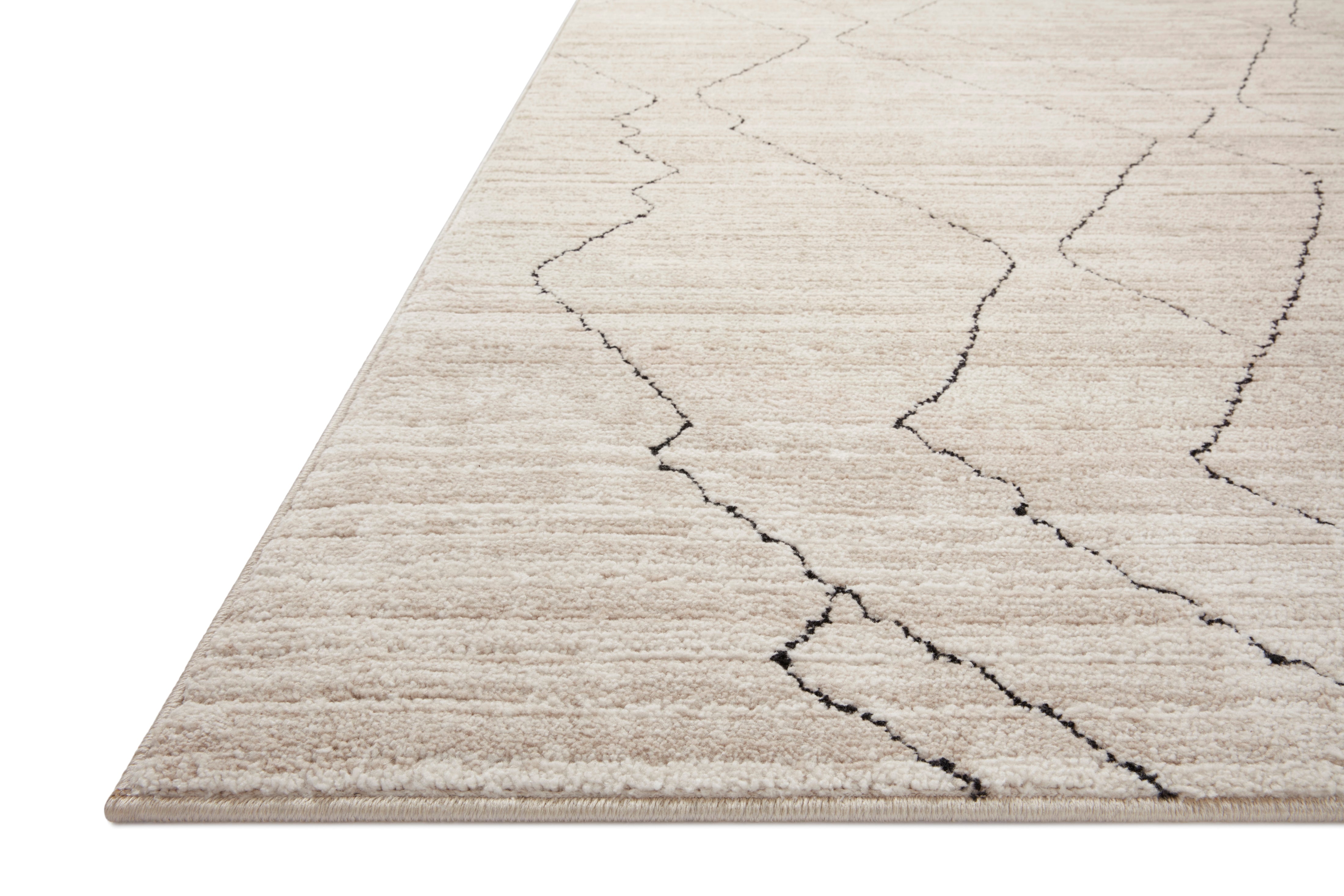 Loloi Darby Sand / Charcoal Rug 0-RUGS-patterned Loloi