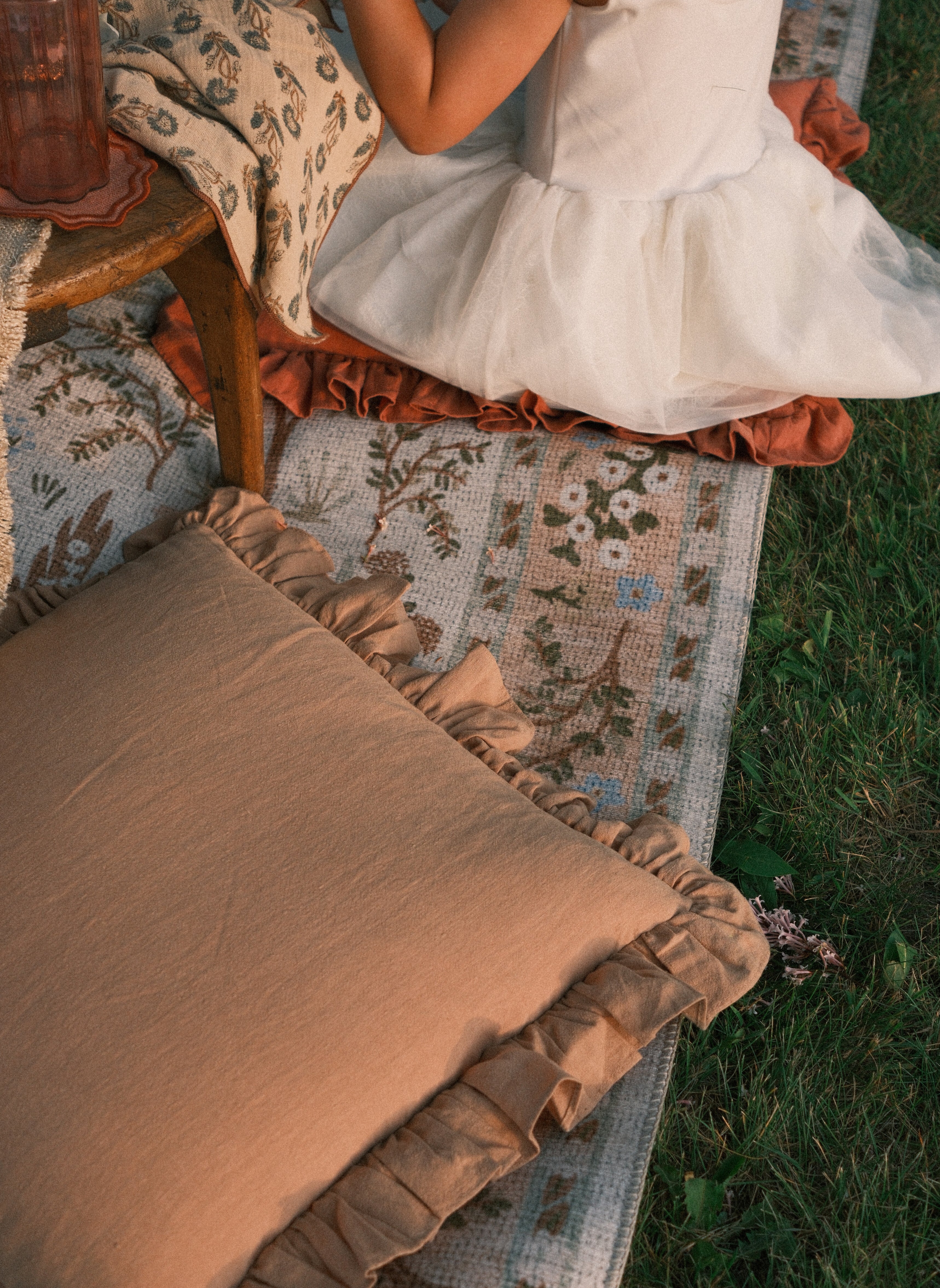 Latte Ruffle Pillow Cover 1 - PILLOWS - Linen - neutral Rug & Weave Pillows