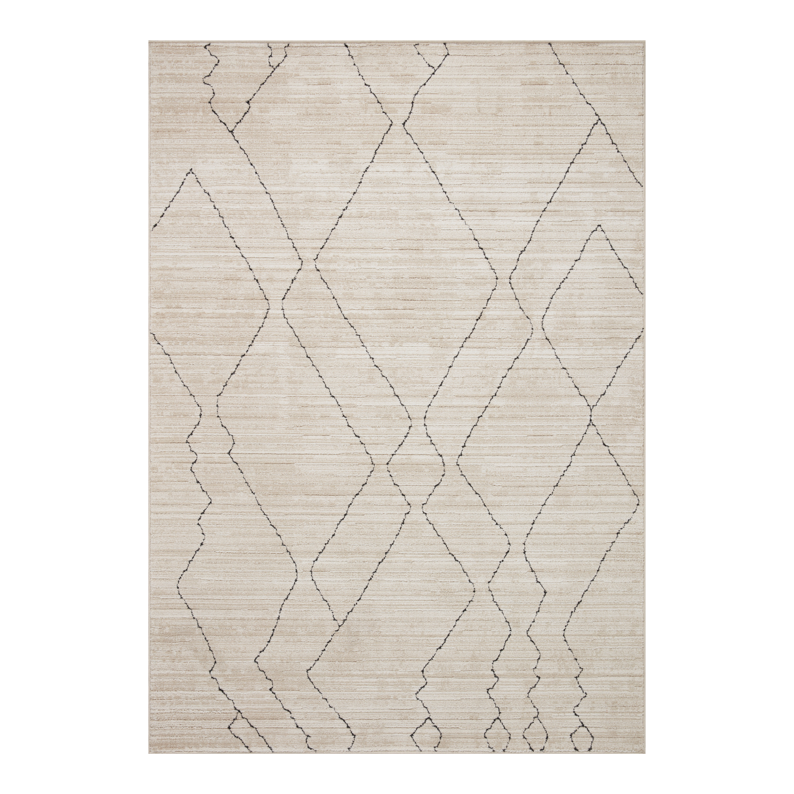 Loloi Darby Sand / Charcoal Rug 0-RUGS-patterned Loloi