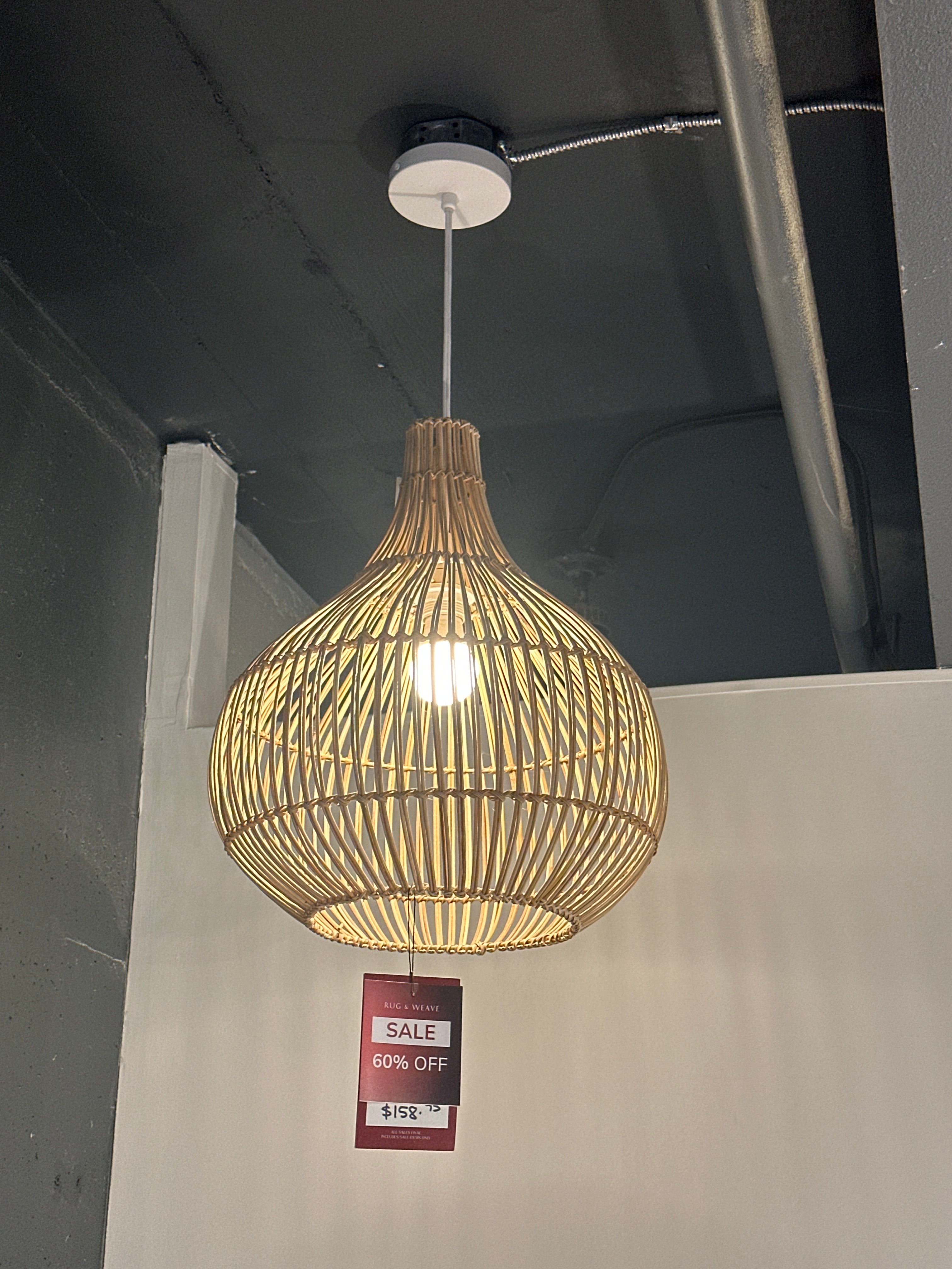 FLOOR MODEL - Lennie Pendant Light / Natural LIGHTING - pendant Style in Form