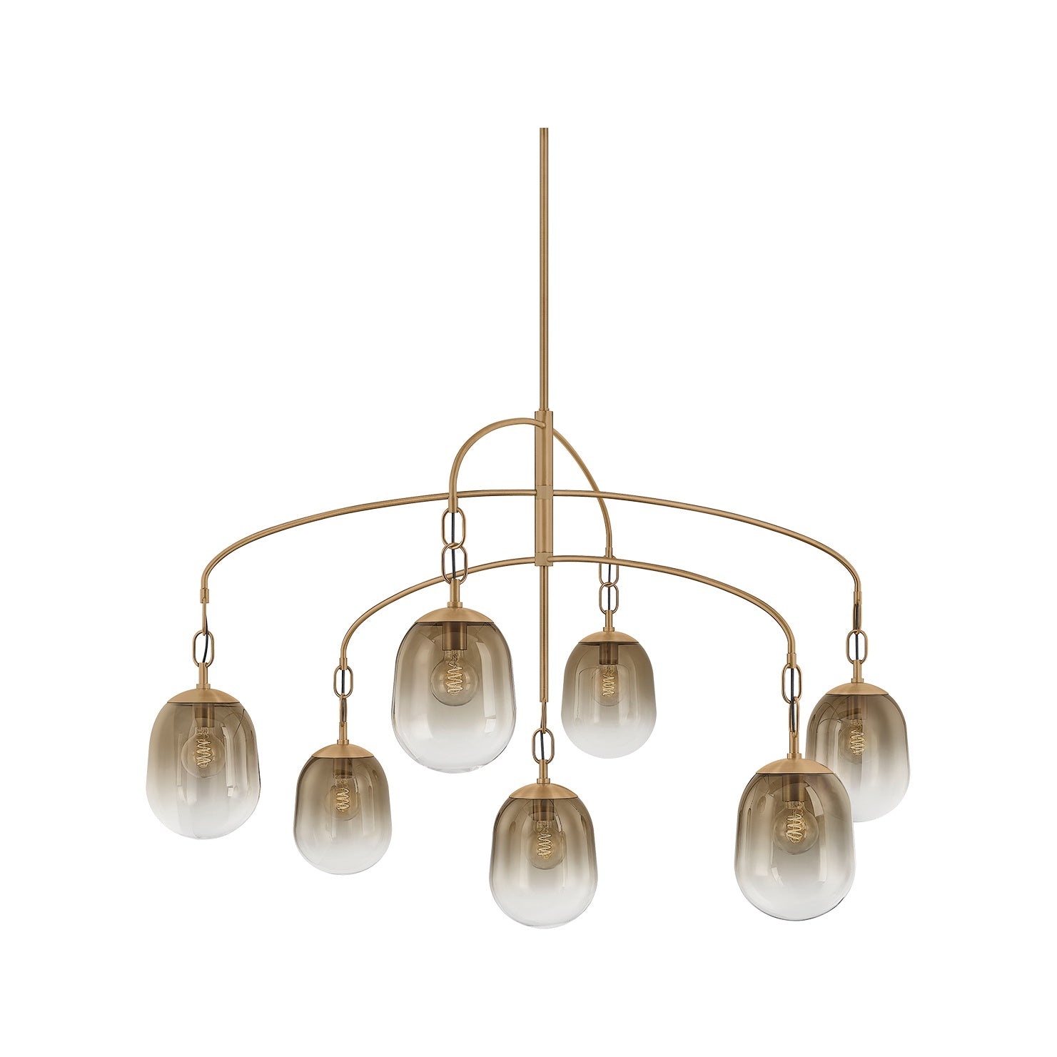 Harvey Chandelier LIGHTING - Chandelier Hudson Valley Lighting Patina Brass 59"