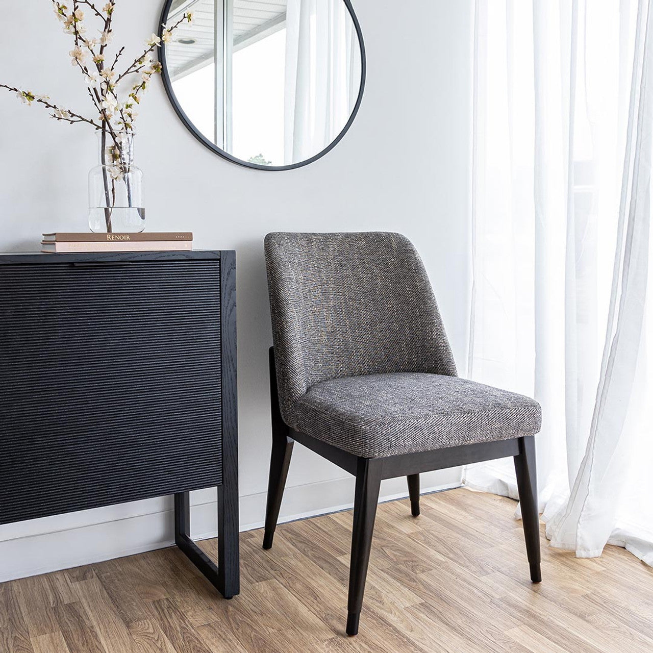 FLOOR MODEL - Farrah Dining Chair - Pepper - set of 2 FURNITURE - floor model Style In Form