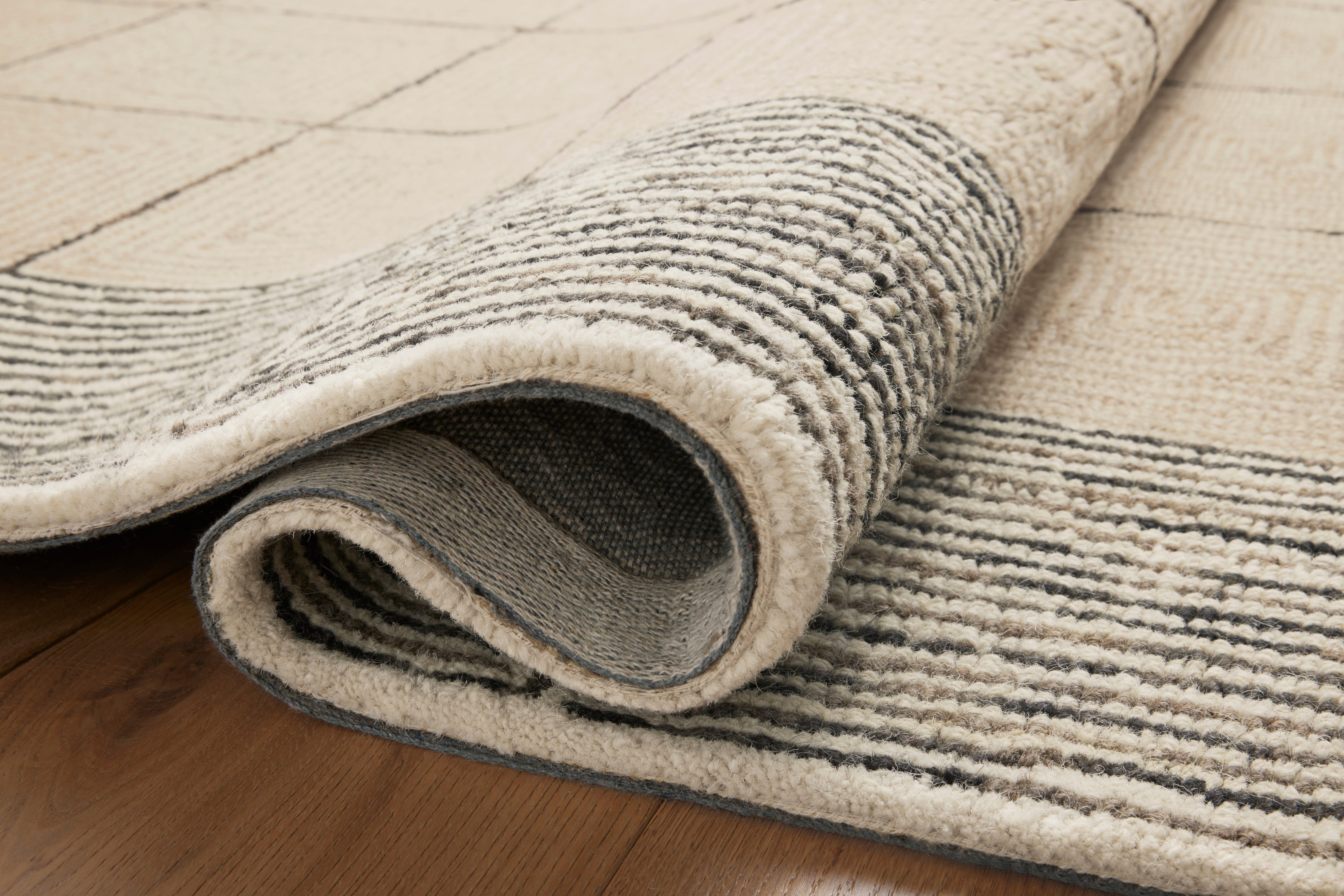 Chris Loves Julia x Loloi Francis Cream / Black Rug 0-RUGS Loloi