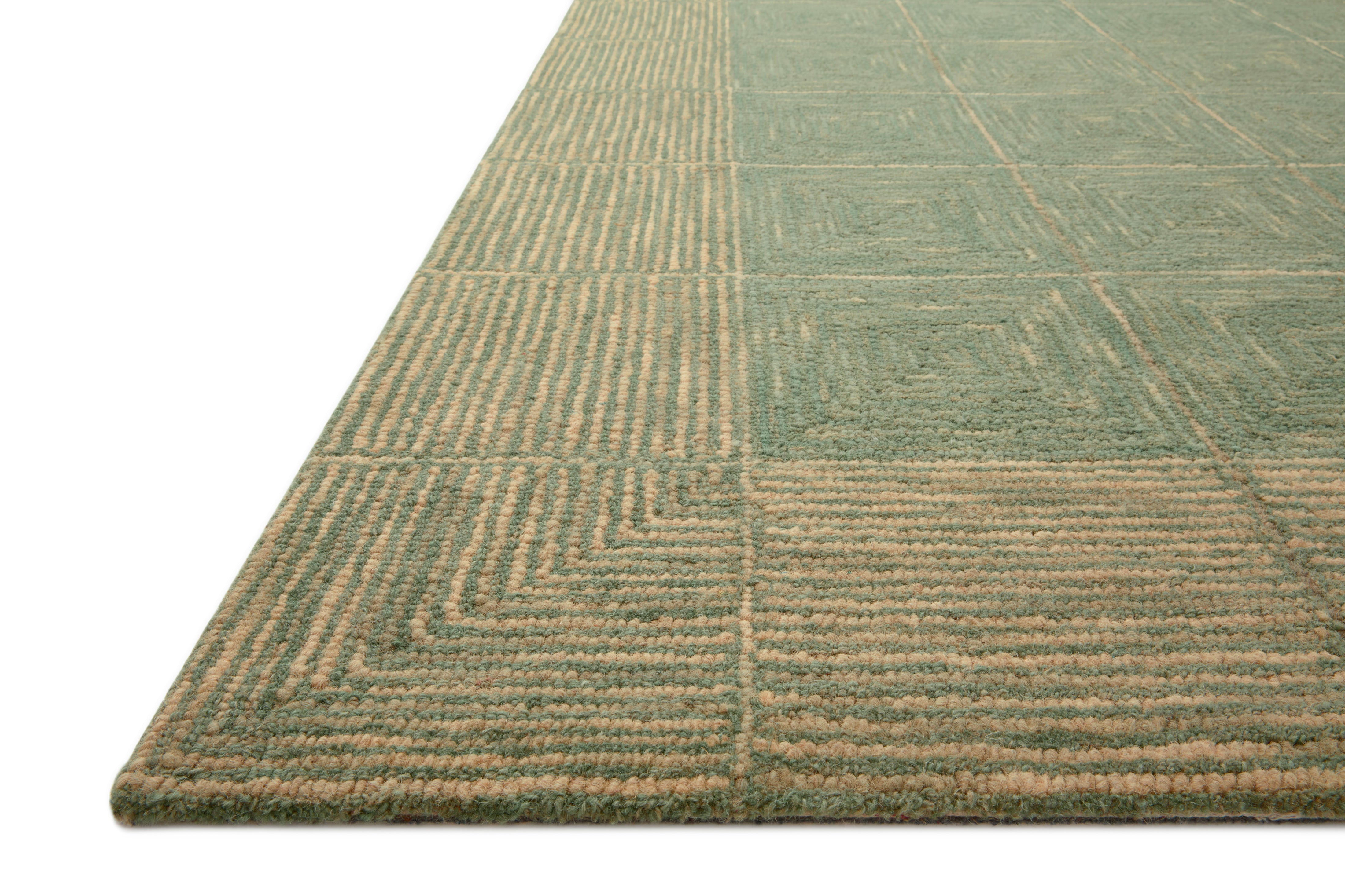 Chris Loves Julia x Loloi Francis Green / Natural Rug Rugs Loloi