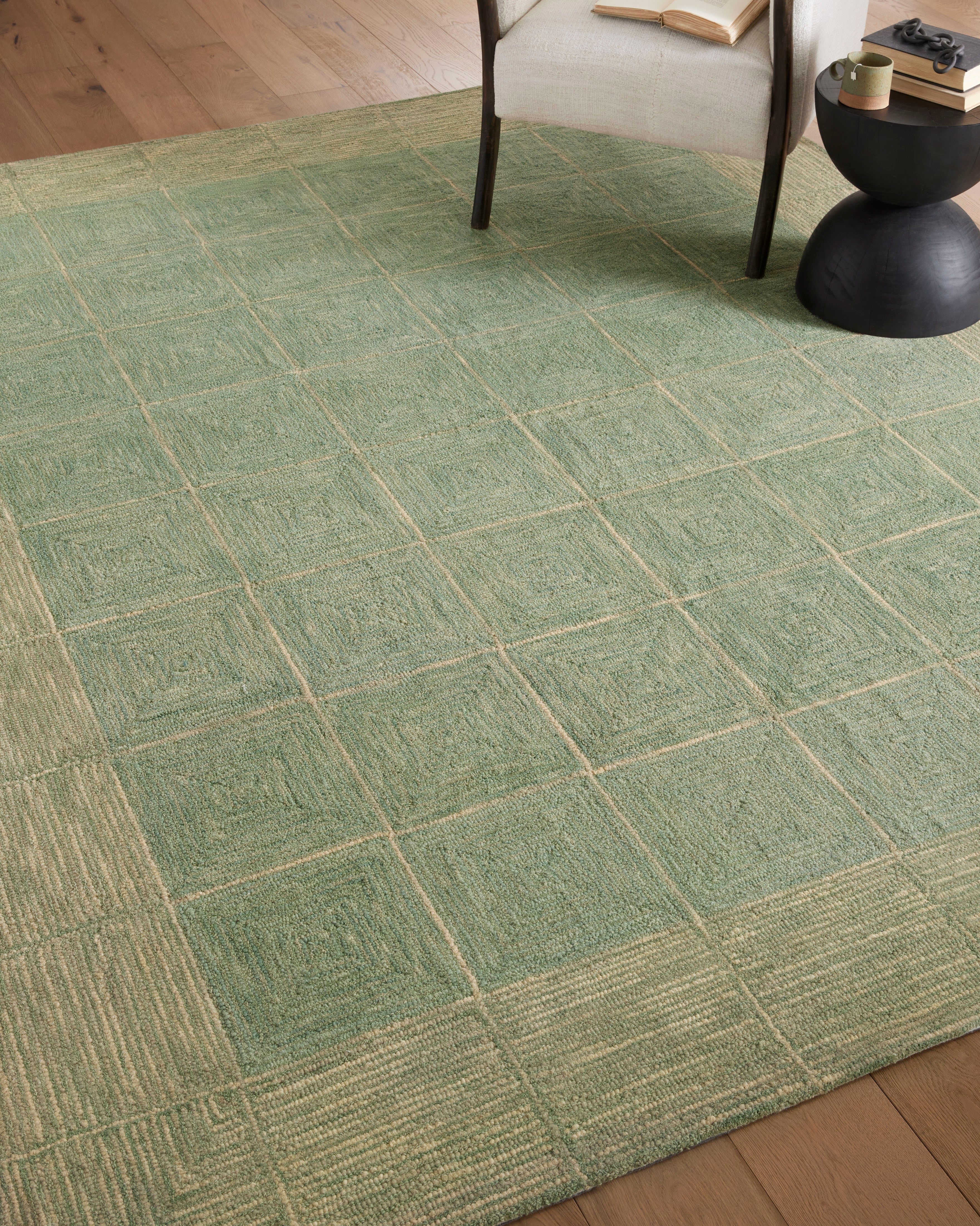 Chris Loves Julia x Loloi Francis Green / Natural Rug Rugs Loloi