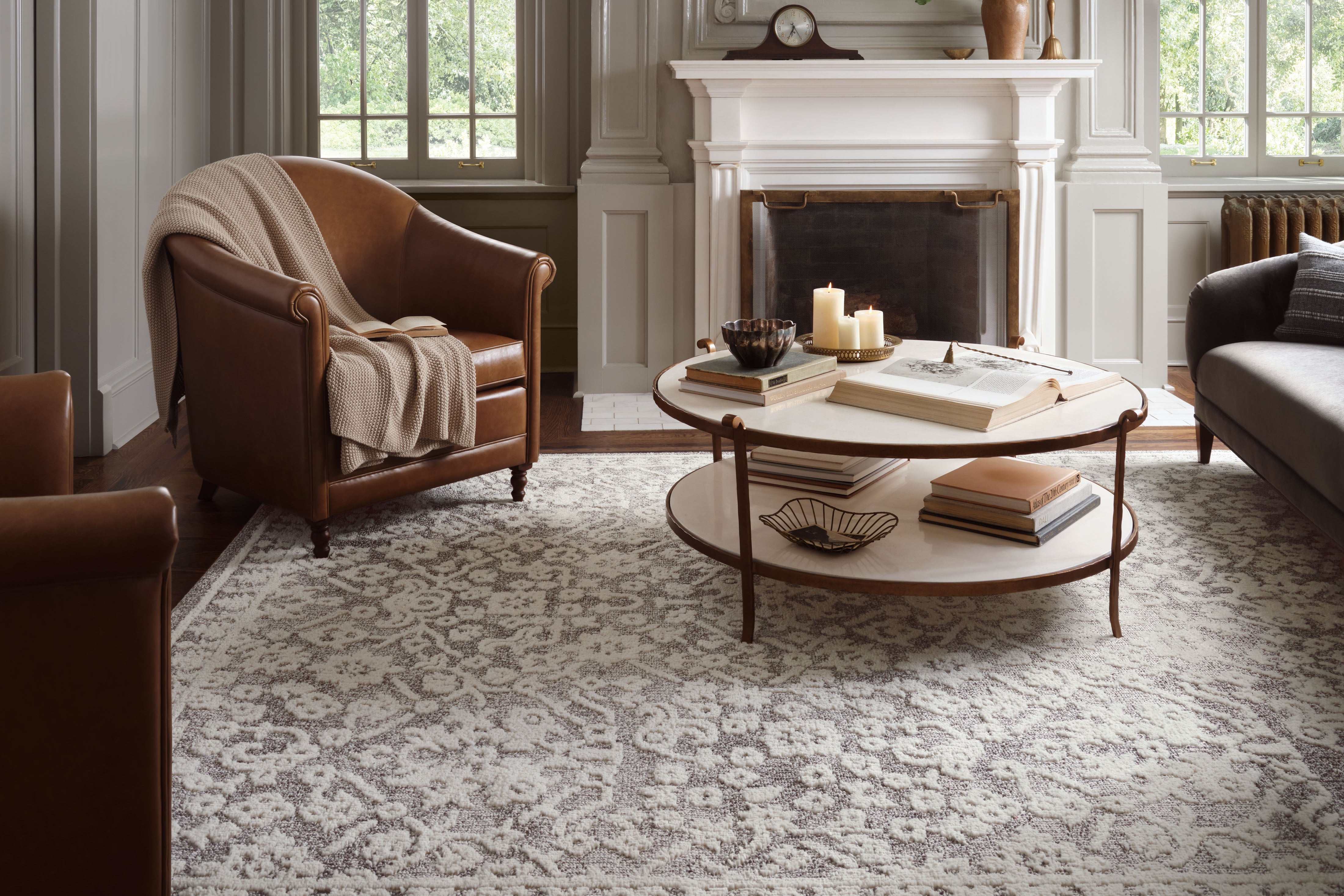 Magnolia Home by Joanna Gaines x Loloi Gigi Grey / Ivory Rug 0-RUGS-patterned Loloi