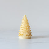 Tree Shaped Pillar Candle CHRISTMAS 2024 Creative Co-op (DYA) Eggnog