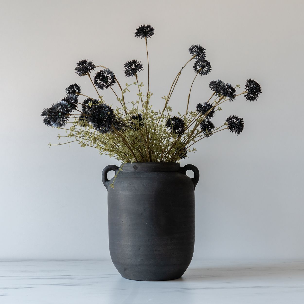 Burnt Terracotta Pot with Loop Handles vase Indaba