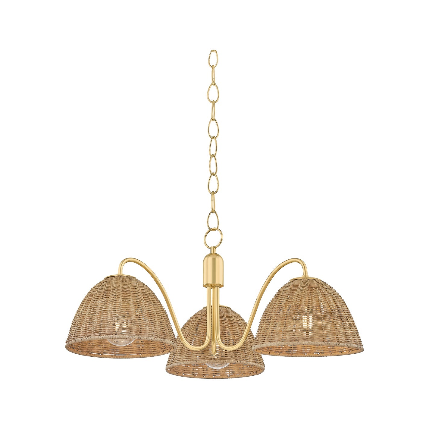 Katniss Chandelier LIGHTING - Chandelier Hudson Valley Lighting Aged Brass 28"