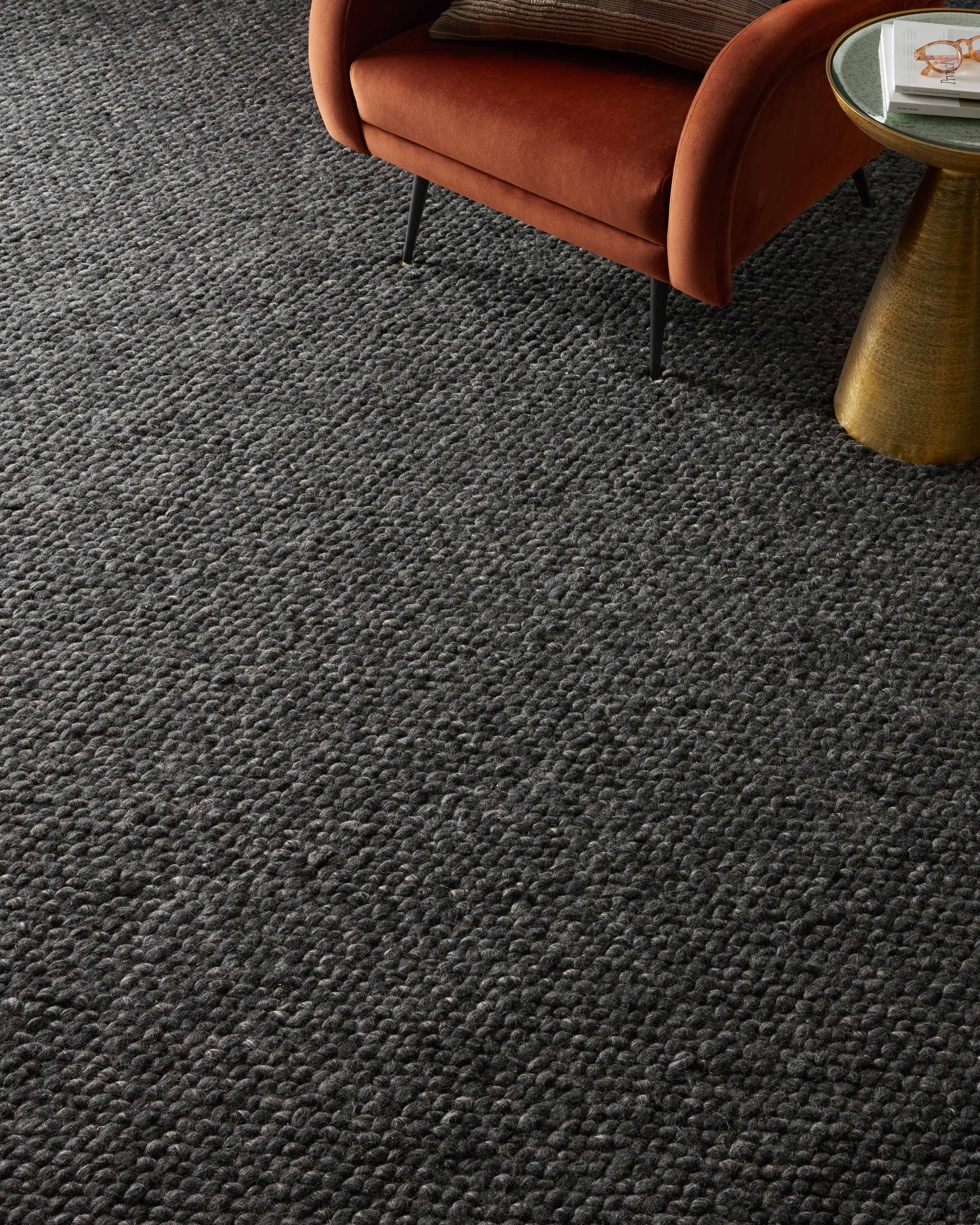 Jean Stoffer x Loloi Hendrick Charcoal Rug 1- RUGS - wool Loloi