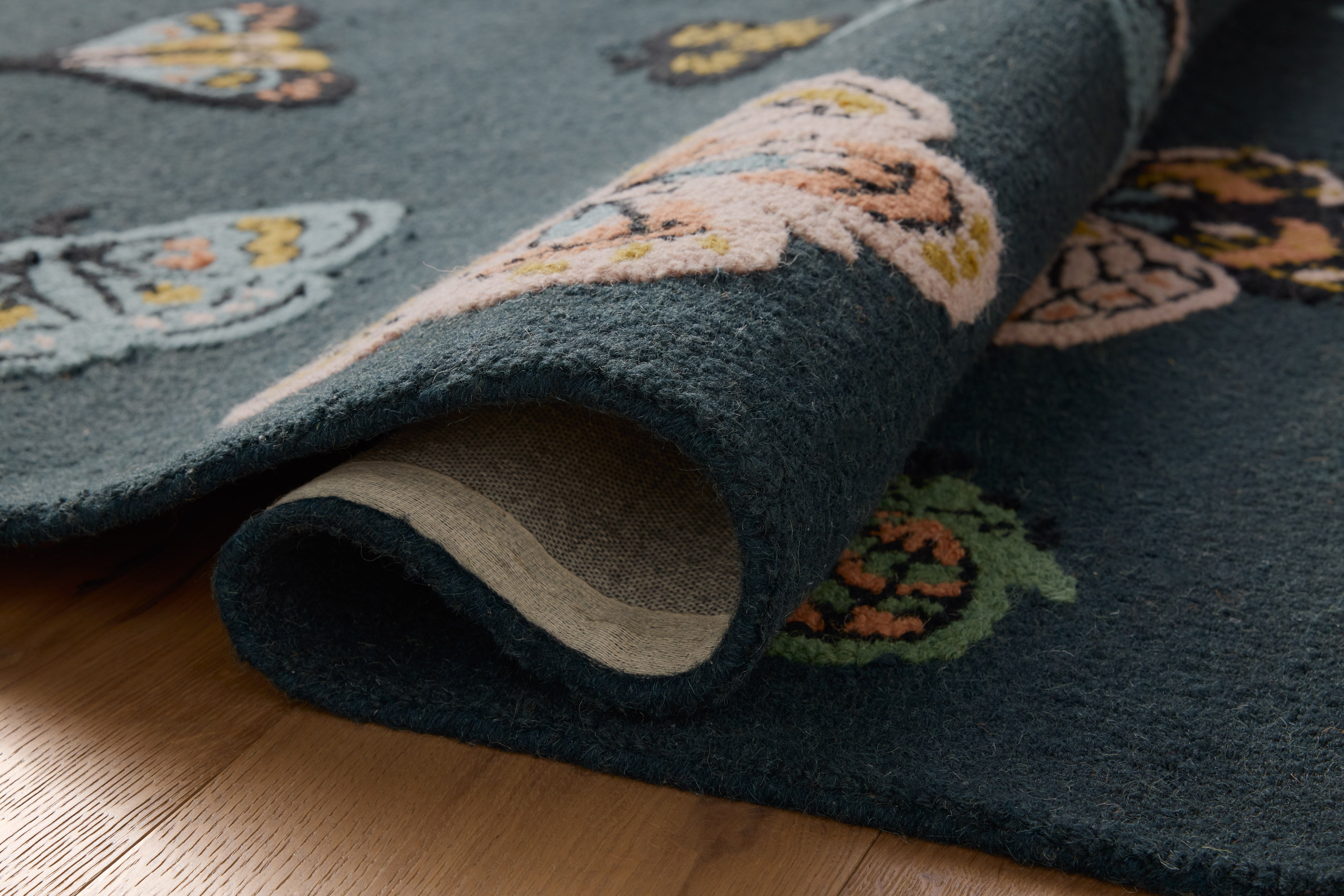 Rifle Paper Co. x Loloi Highgrove Teal Rug RUGS - wool Loloi
