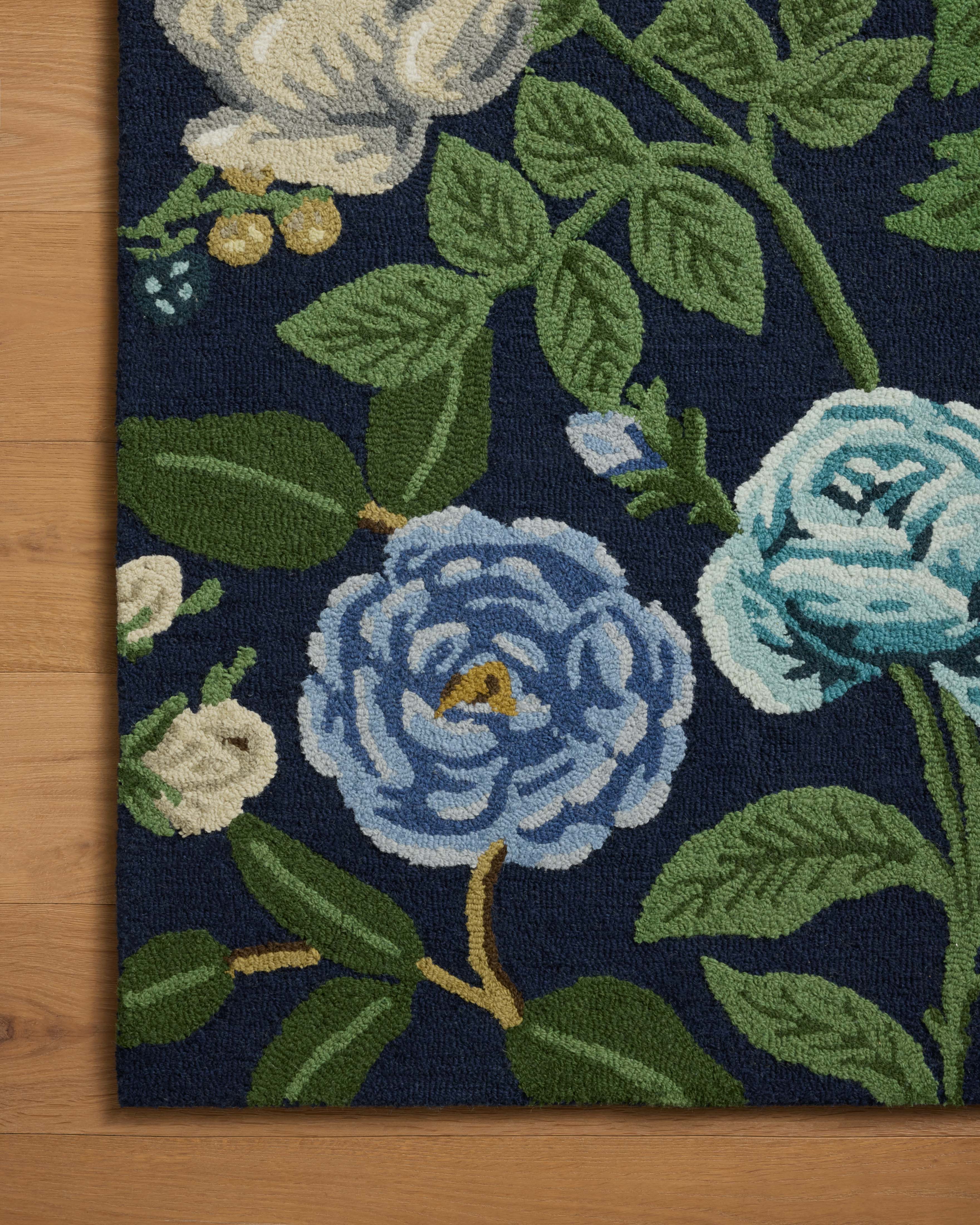 Rifle Paper Co. x Loloi Highgrove Navy Rug RUGS - wool Loloi