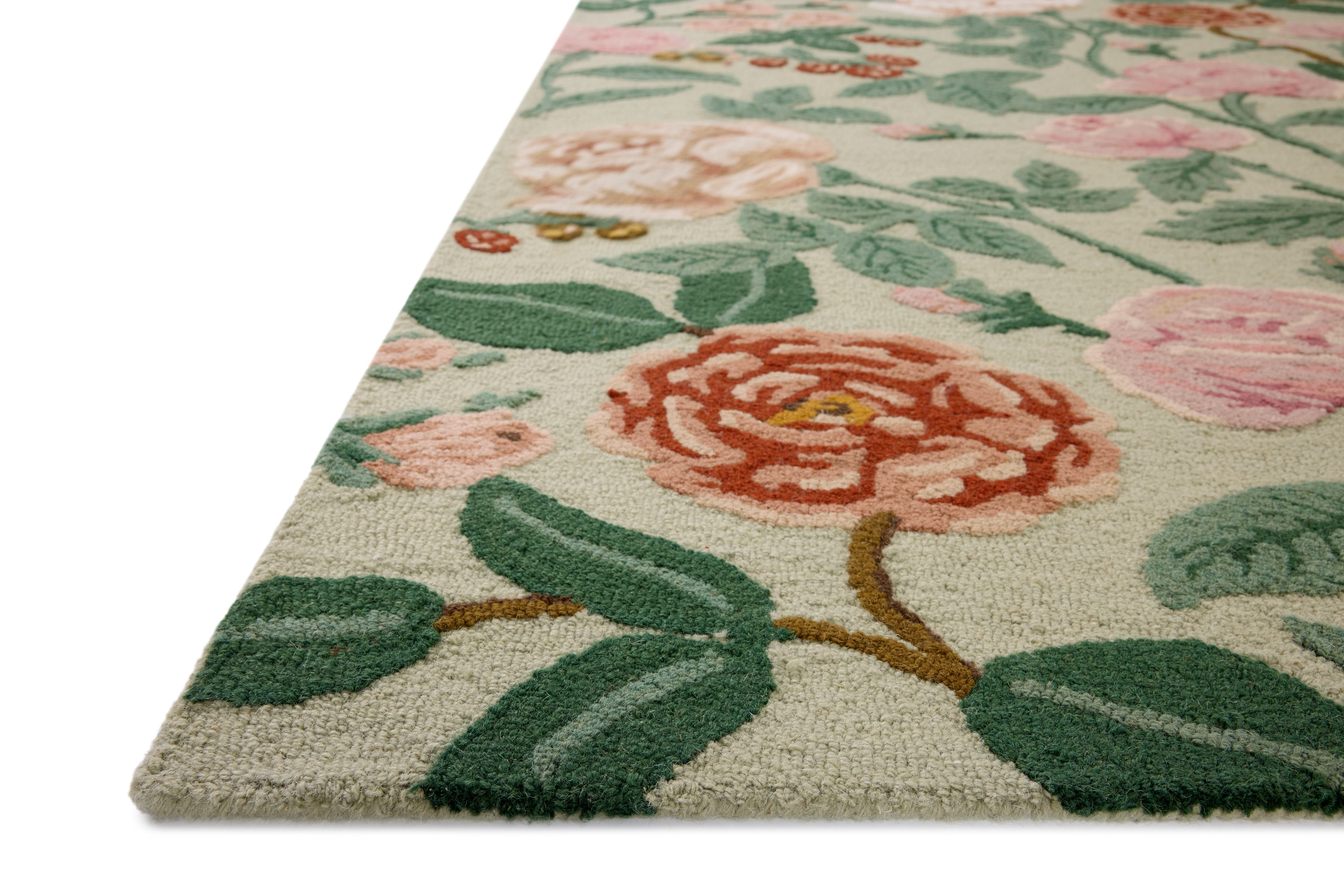 Rifle Paper Co. x Loloi Highgrove Mint Rug RUGS - wool Loloi