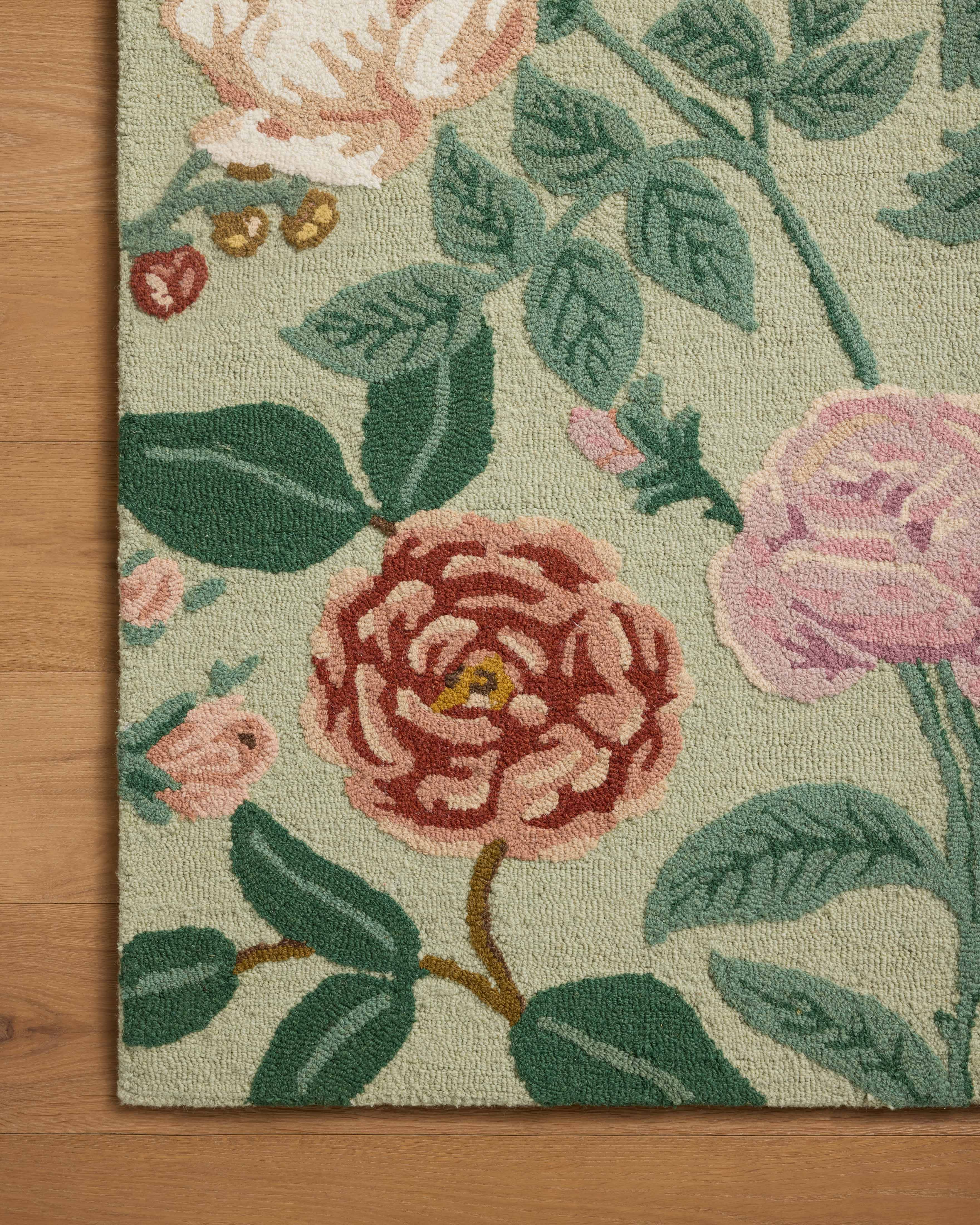 Rifle Paper Co. x Loloi Highgrove Mint Rug RUGS - wool Loloi