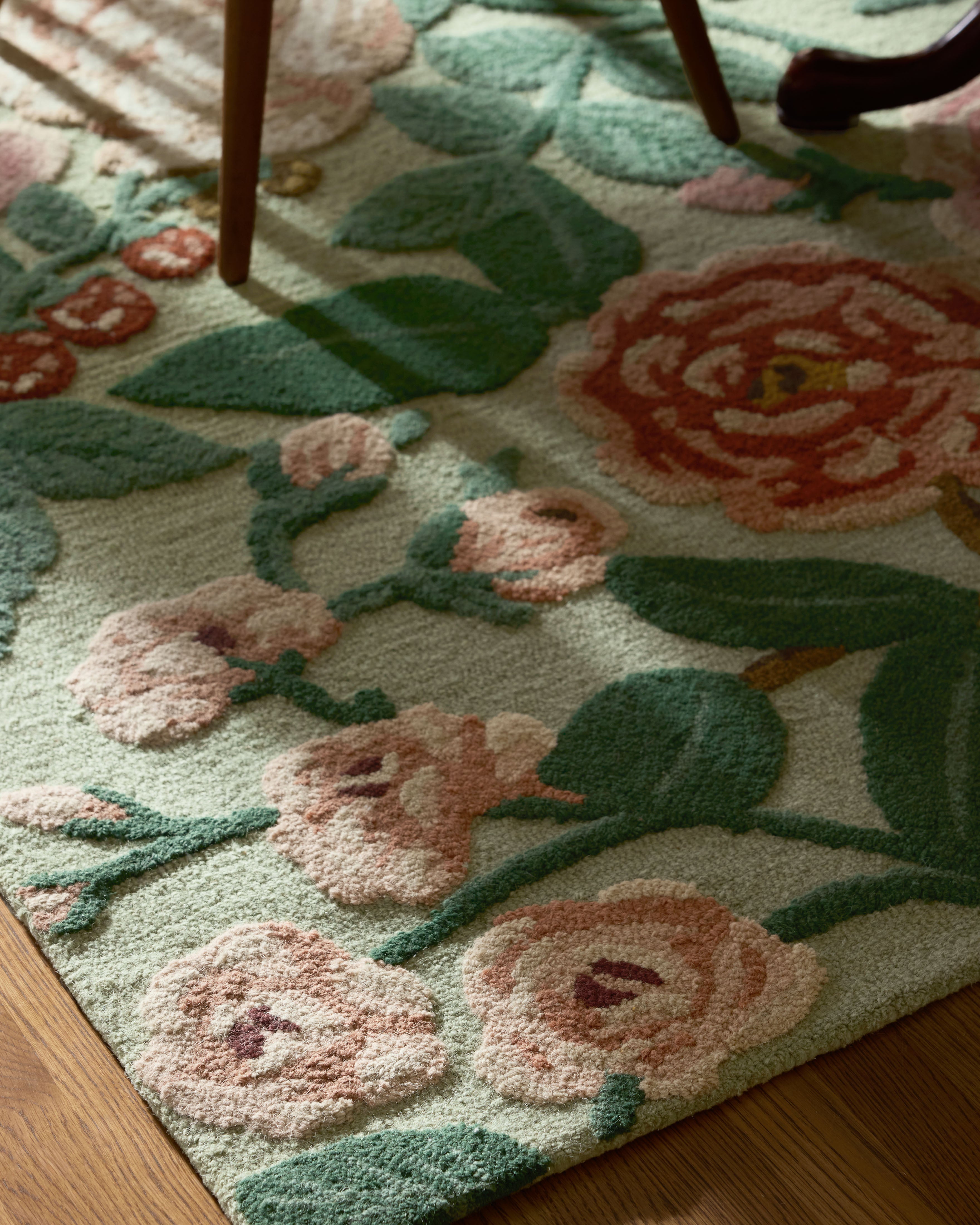 Rifle Paper Co. x Loloi Highgrove Mint Rug RUGS - wool Loloi