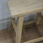 Daisy Reclaimed Elm Wood Accent Table/Stool 0-VINTAGE - stool Hauer Market Natural