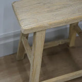 Daisy Reclaimed Elm Wood Accent Table/Stool 0-VINTAGE - stool Hauer Market Natural