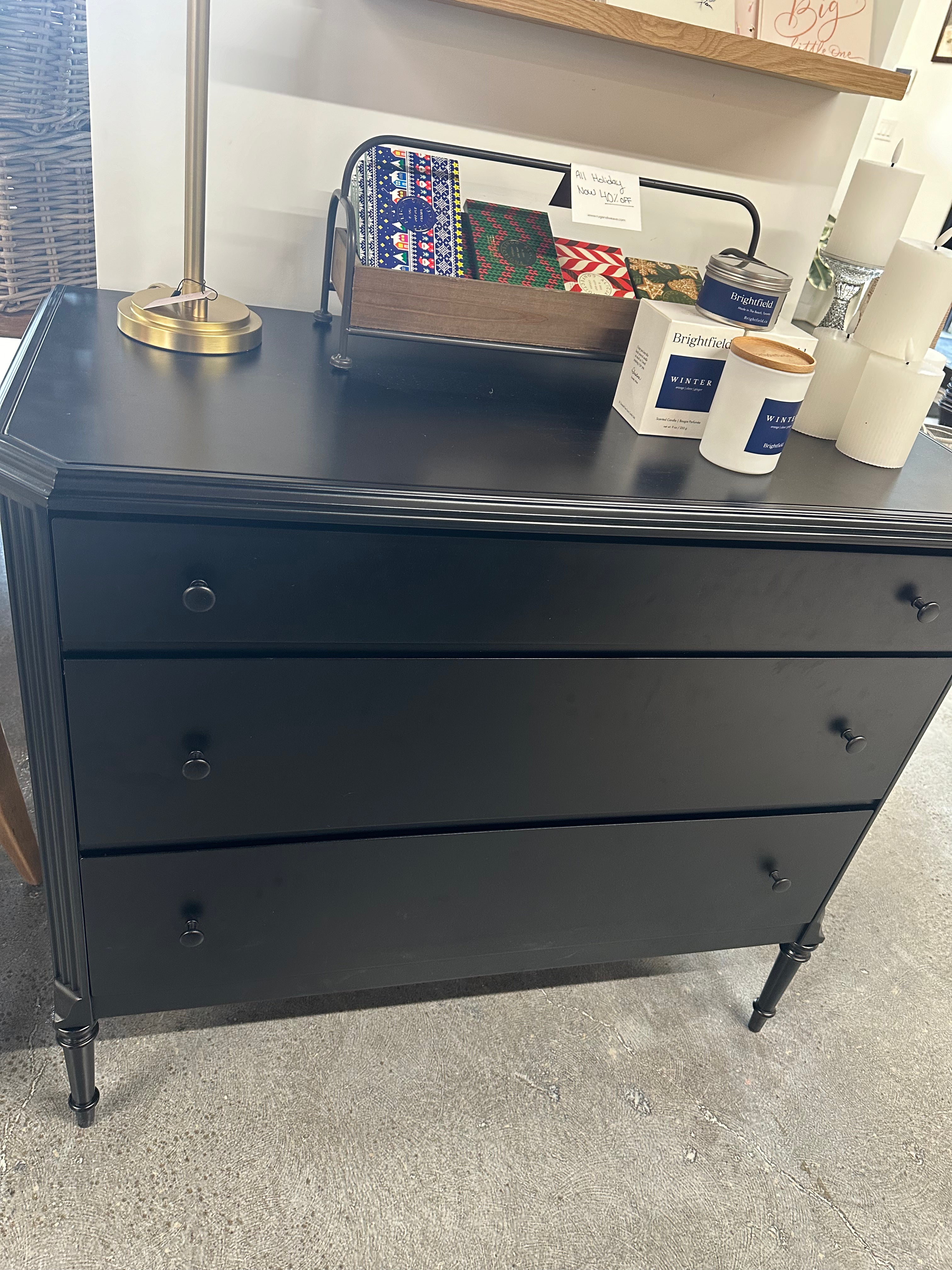 FLOOR MODEL - Lendon 3 Drawer Dresser - Black Iron FURNITURE - floor model Four Hands