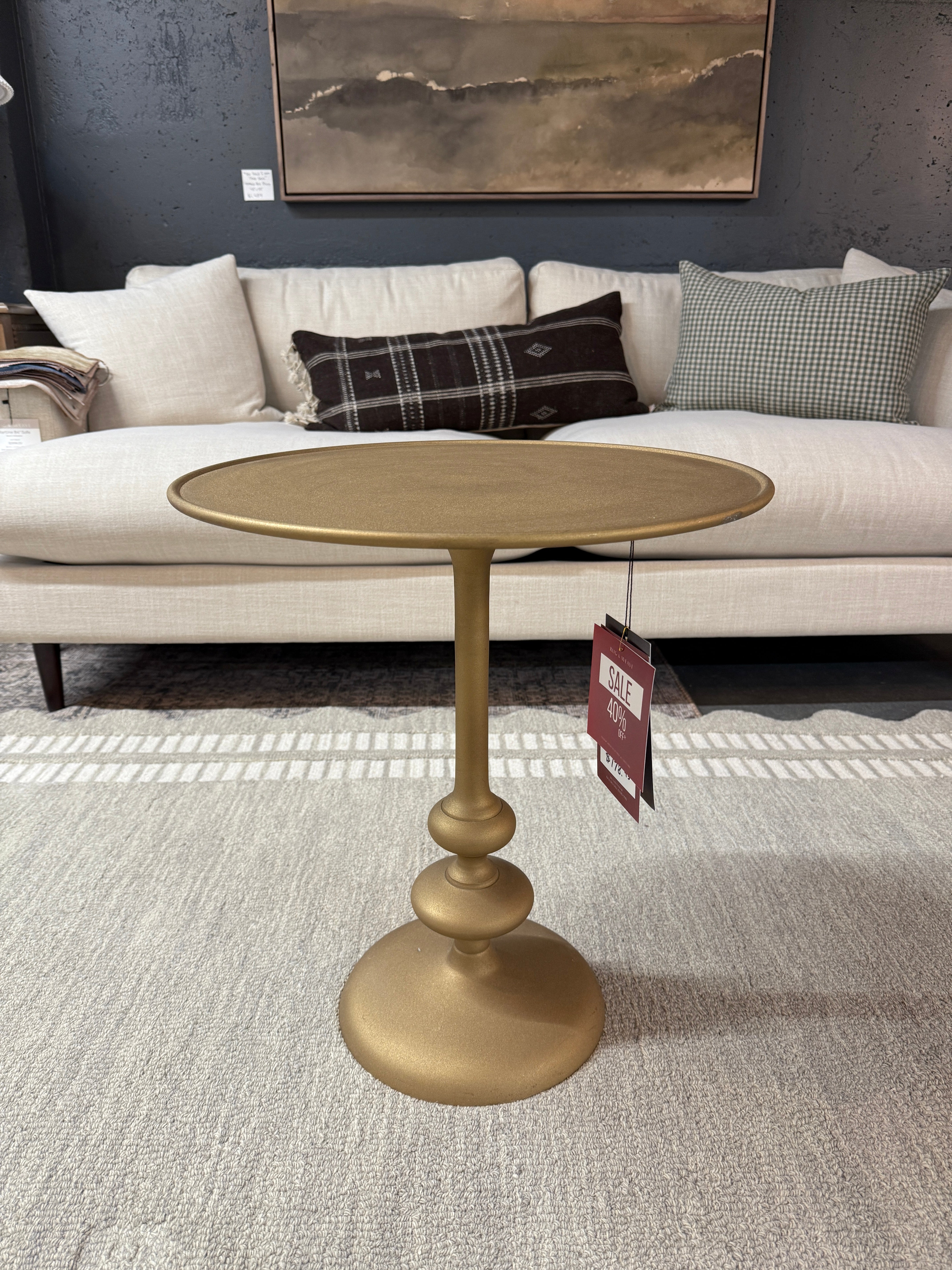 FLOOR MODEL - Merlin Matchstick Pedestal Table FURNITURE - floor model Four Hands