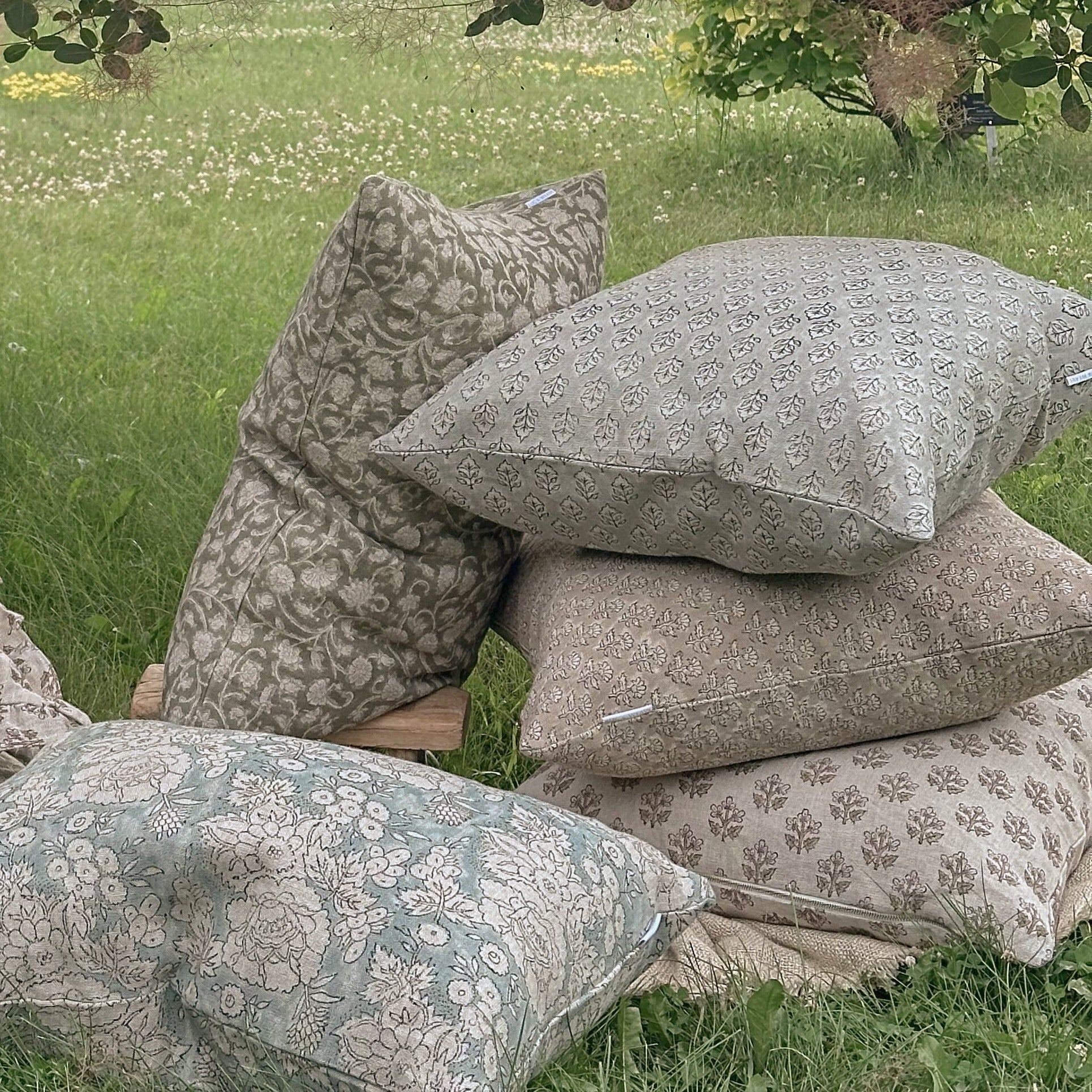 Samson Block Print Ruffle Pillow Cover 2 - PILLOWS - Block print - warm ORNA HOUSE