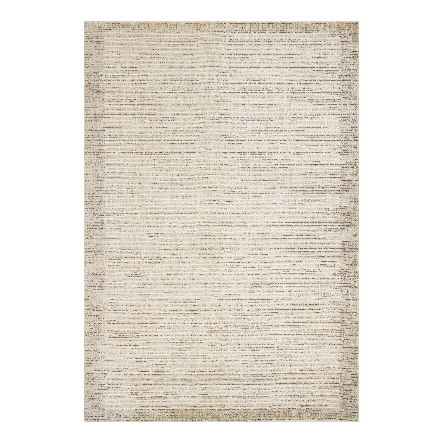 Jeremiah Brent x Loloi Bleecker Sand / Charcoal Rug RUGS-geometric Loloi