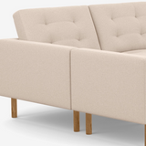 Joan 87" Two-Piece Sectional Sofa With Extended Seat - Panama Natural 2 - FURNITURE - sectional EQ3