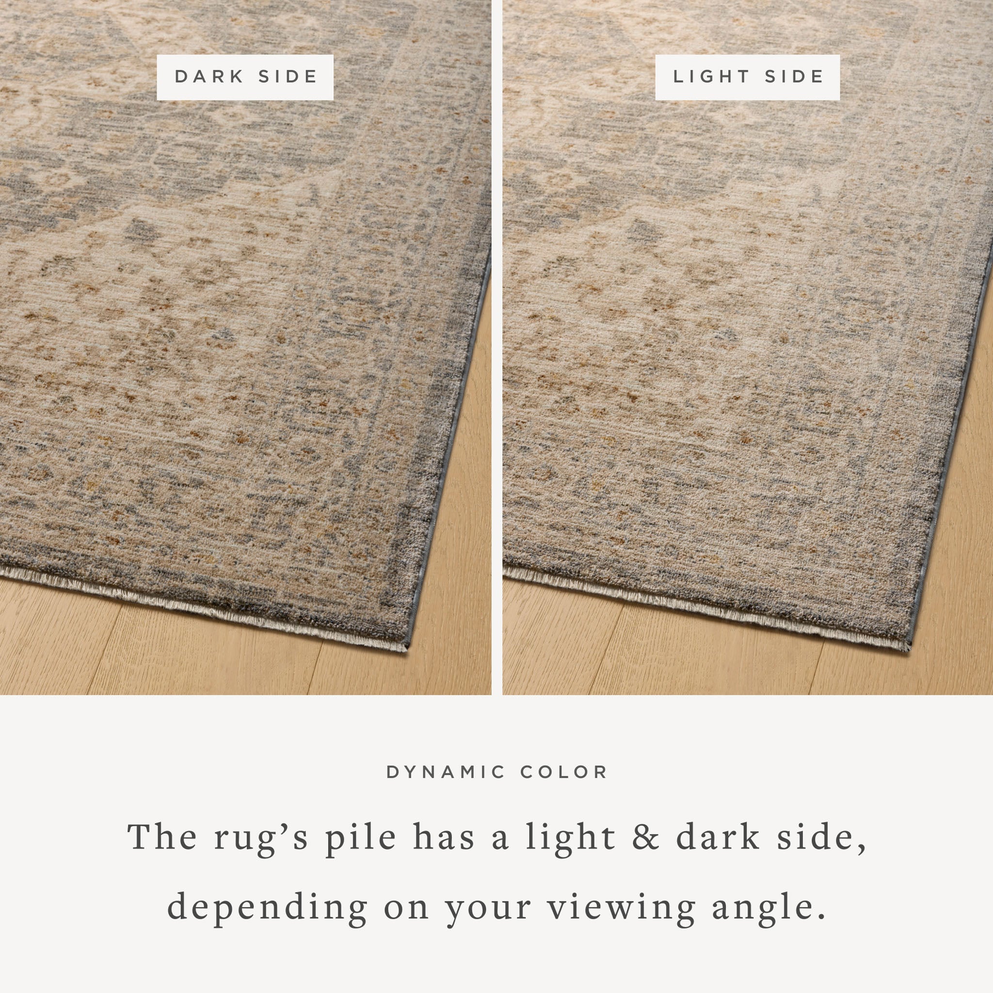 Magnolia Home by Joanna Gaines x Loloi Junie Denim / Natural Rug RUGS - vintage inspired Loloi