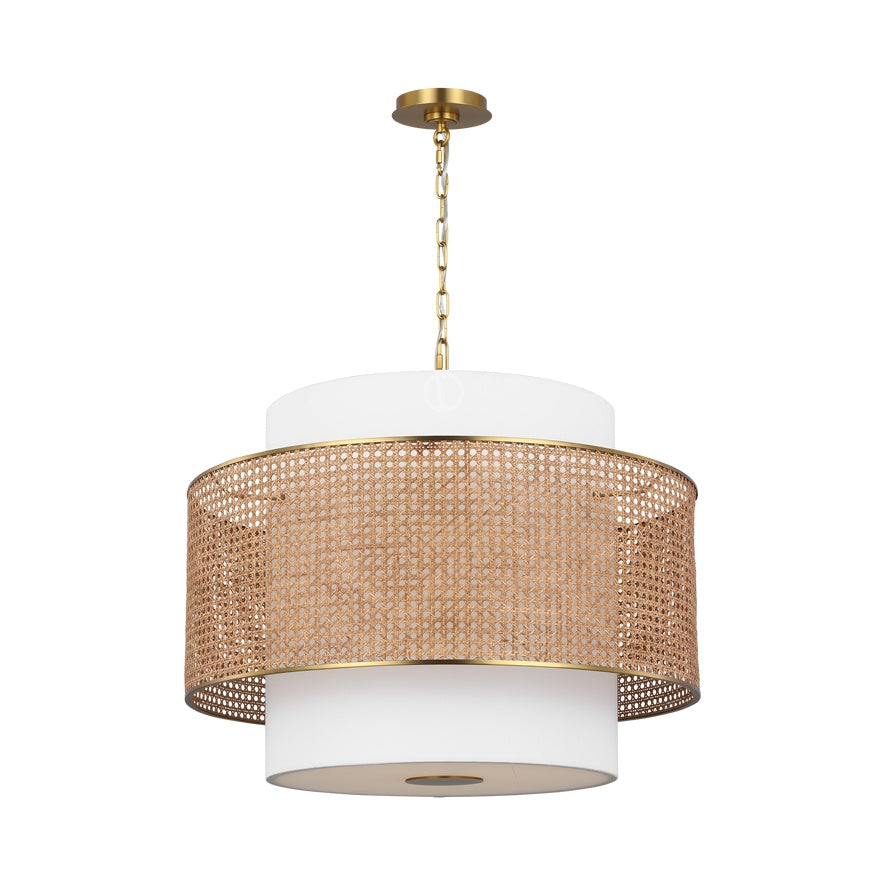 Sawyer Pendant LIGHTING - pendant Visual Comfort Blonde Rattan