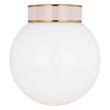 Monroe Semi Flush Mount LIGHTING - ceiling fixture Visual Comfort Brass/Pink