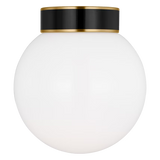 Monroe Semi Flush Mount LIGHTING - ceiling fixture Visual Comfort Brass/Black