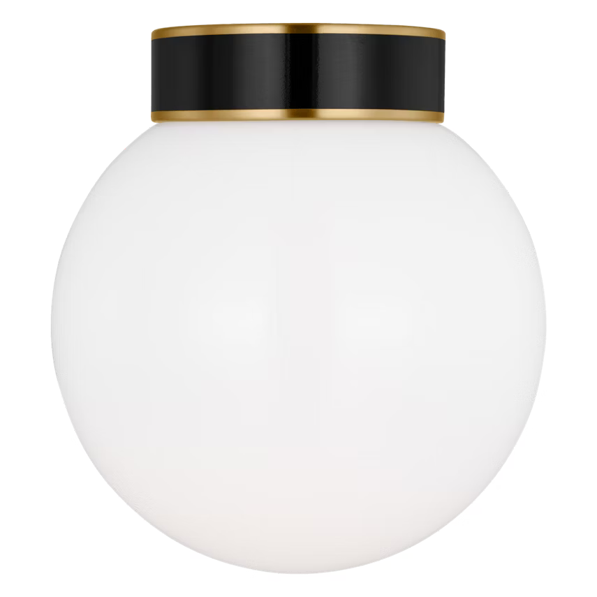 Monroe Semi Flush Mount LIGHTING - ceiling fixture Visual Comfort Brass/Black
