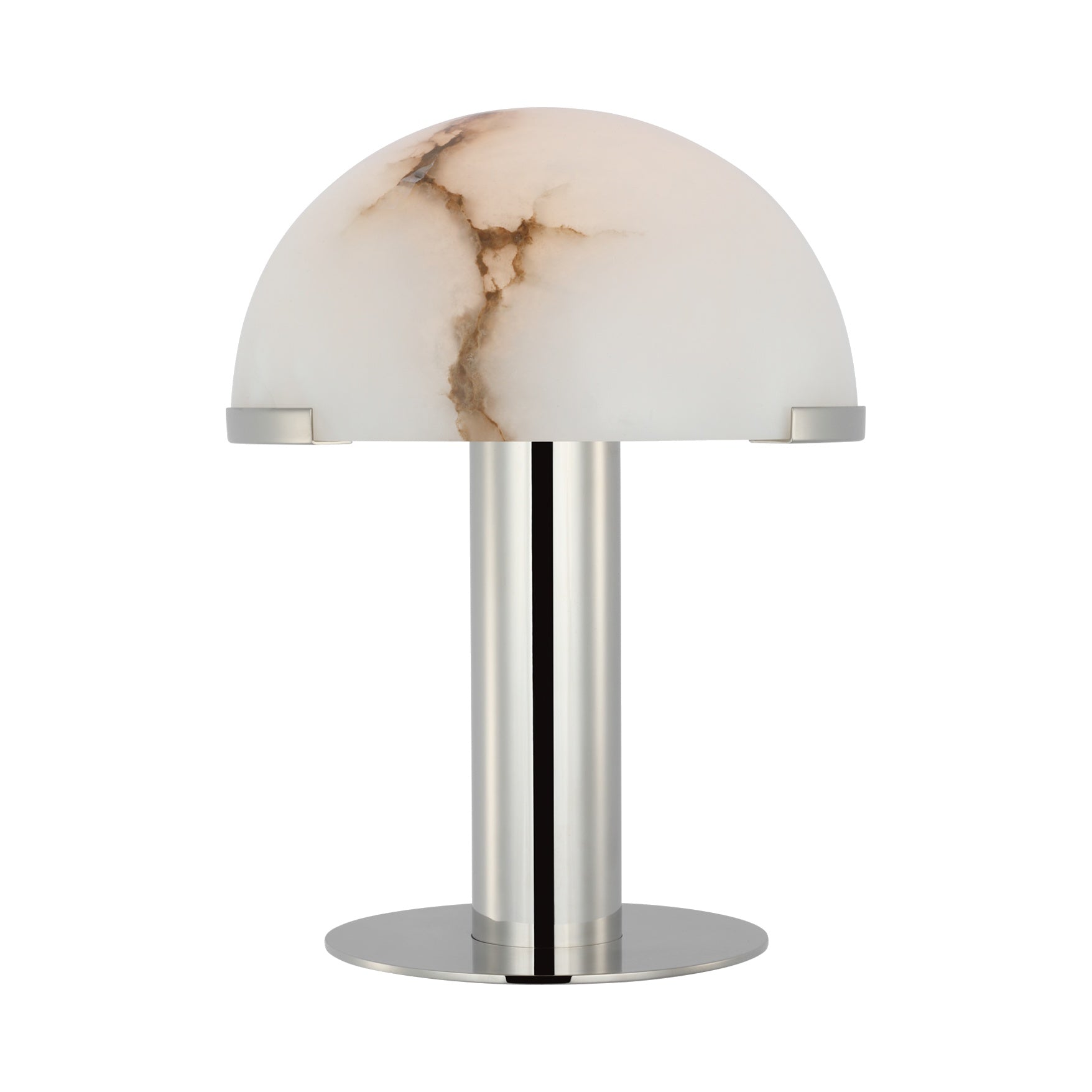 Melange 12" Rechargeable Table Lamp LIGHTING - table lamp Visual Comfort Polished Nickel