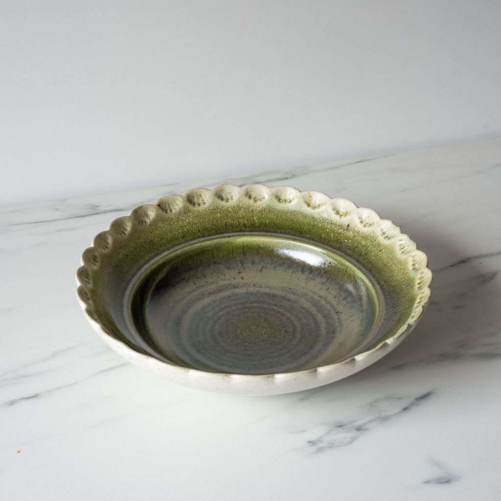 Scalloped Edge Stoneware Bowl bowl Creative Co-op (DYA)