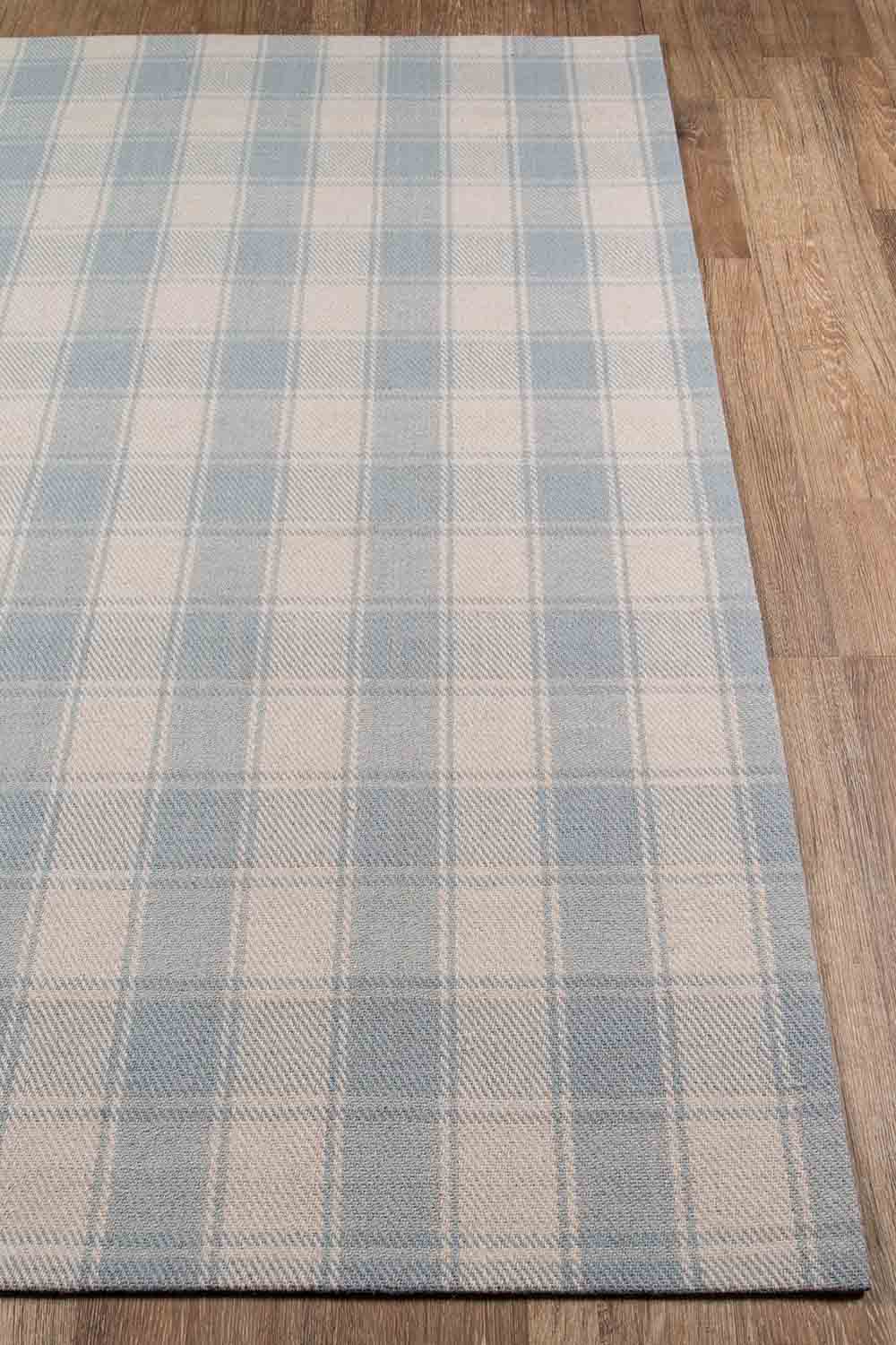 Marlby Tartan Lt. Blue Rug 0-rugs-wool Momeni