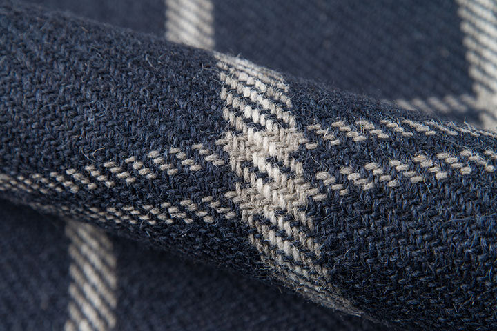 Marlby Plaid Navy Rug 0-rugs-wool Momeni