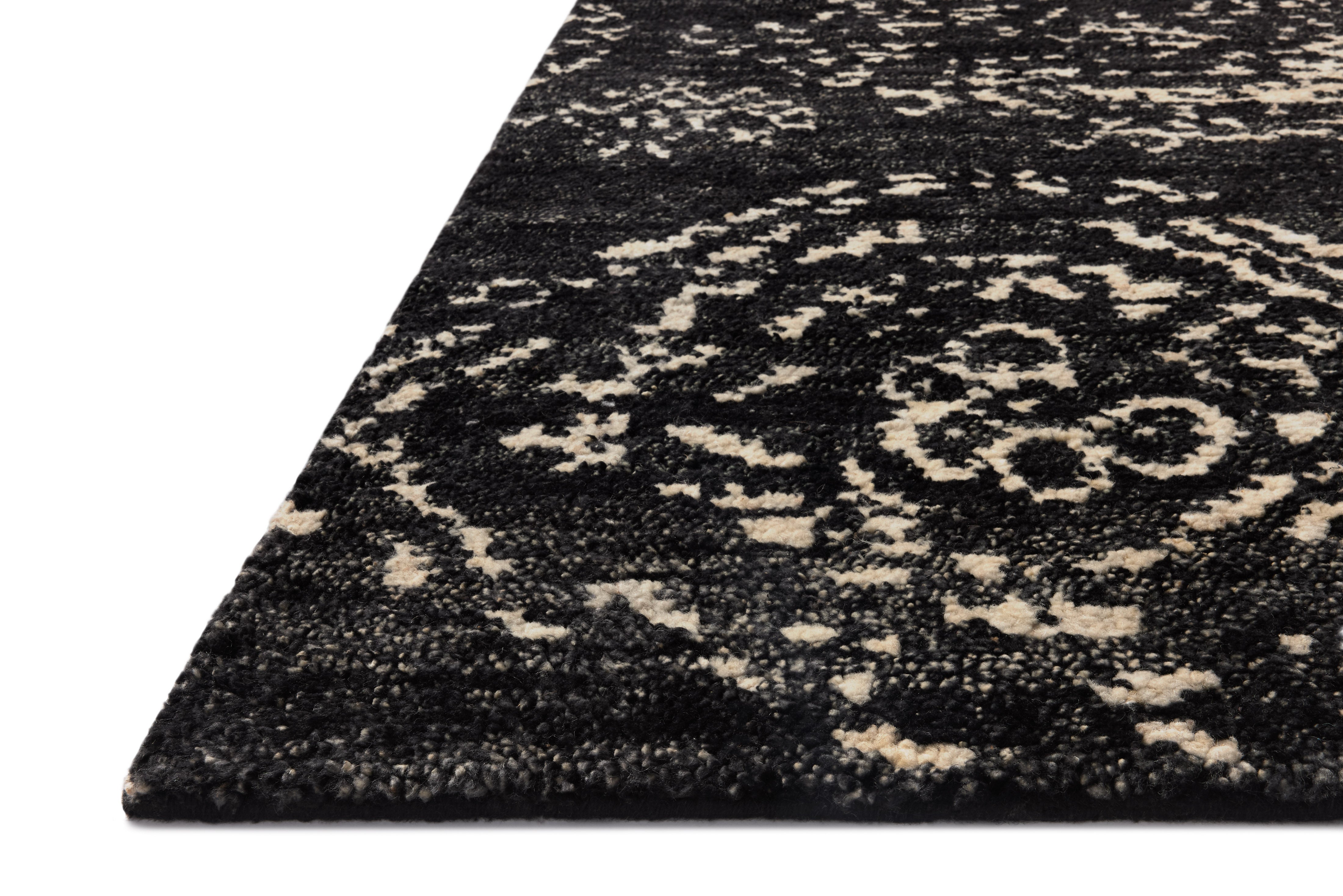 Loloi Meryl Black / Ivory Rug Rugs Loloi