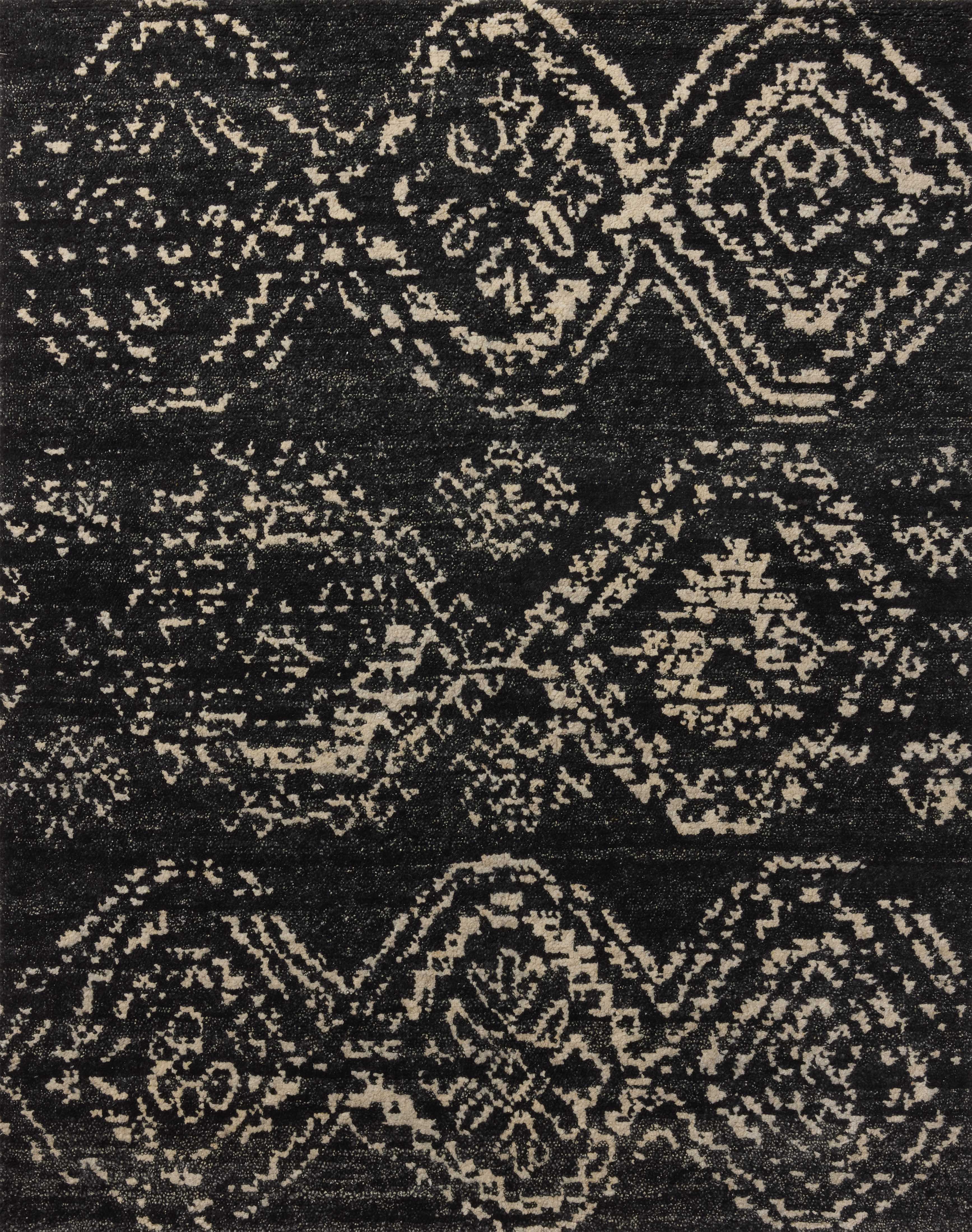 Loloi Meryl Black / Ivory Rug Rugs Loloi