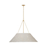 Corinne 44" Wrapped Hanging Shade Visual Comfort Soft Brass Natural Wicker