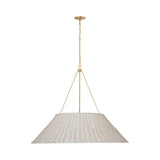 Corinne 44" Wrapped Hanging Shade Visual Comfort Soft Brass Natural Wicker