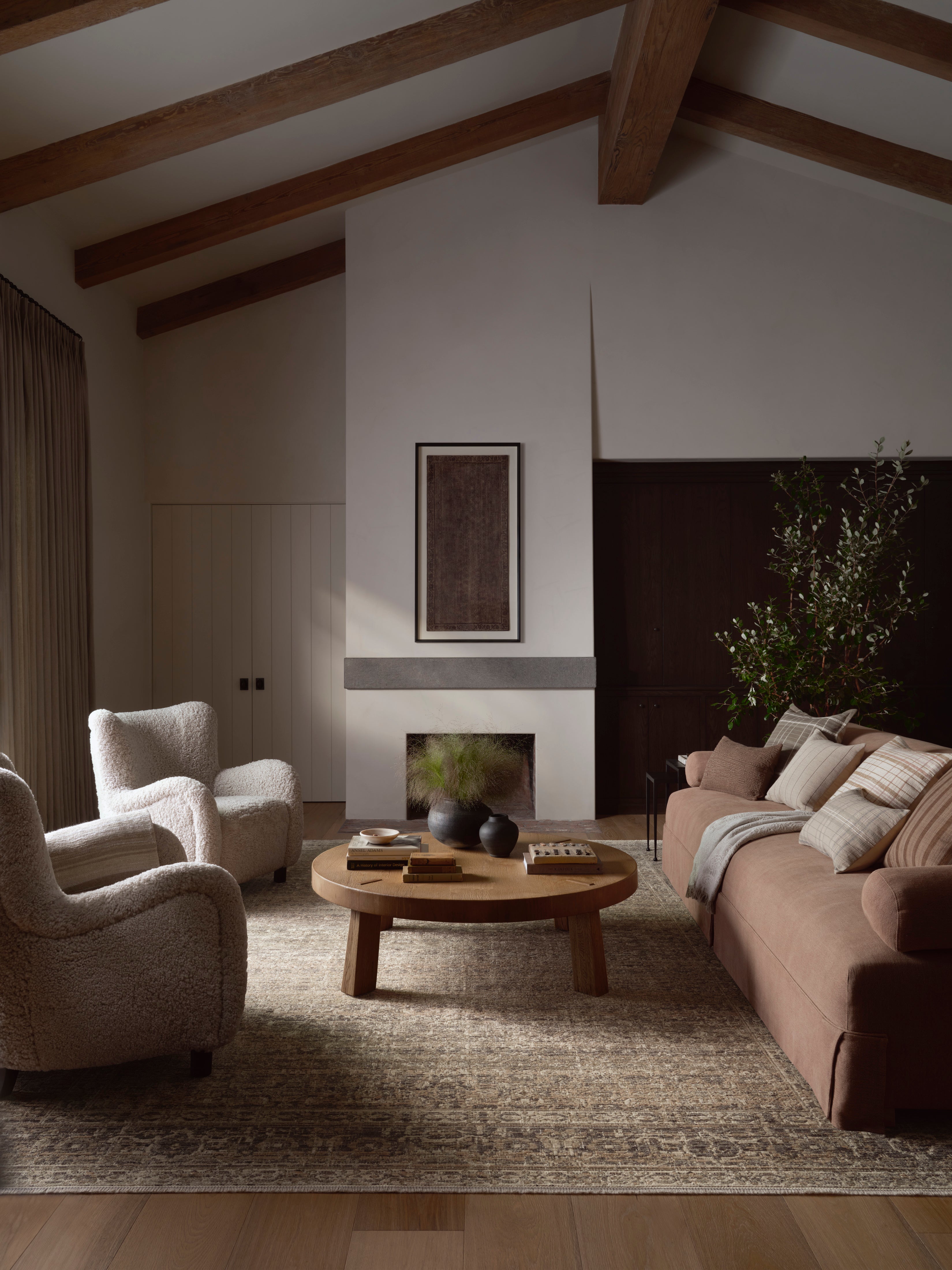 FLOOR MODEL - Amber Lewis x Loloi Molly Navy / Blush Rug - 8'6" x 12' RUGS - floor model Loloi
