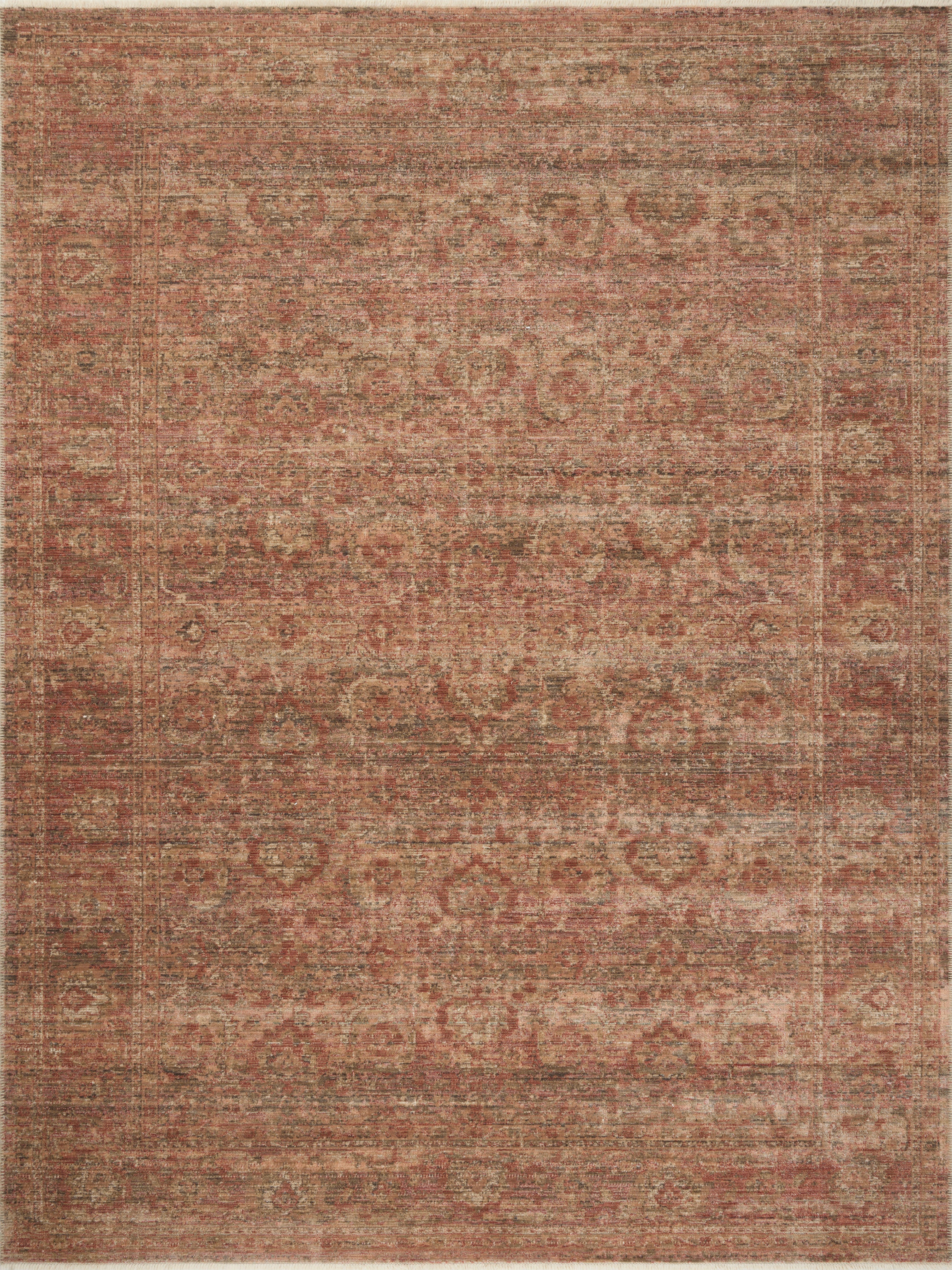 Amber Lewis x Loloi Molly Brick / Bark Rug 0-RUGS-patterned Loloi