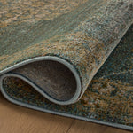 Magnolia Home by Joanna Gaines x Loloi Mona Aqua / Wheat Rug 0-RUGS-jute Loloi