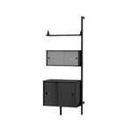 Gus* Branch Multi Storage Unit Add-On FURNITURE - cabinets Gus Black Upright / Black Bracket / Black Wood