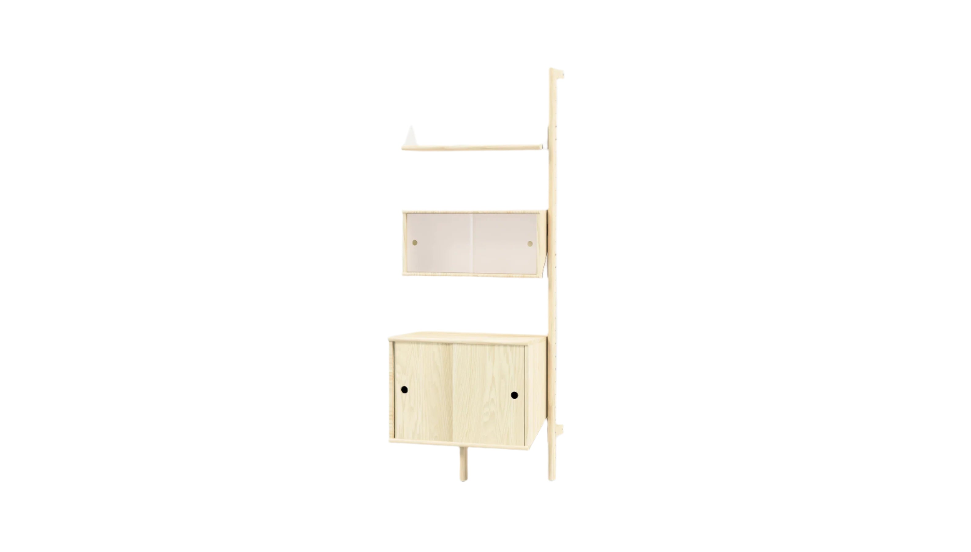 Gus* Branch Multi Storage Unit Add-On FURNITURE - cabinets Gus Blonde Upright / White Bracket / Blonde Wood