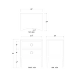 Bowie Nightstand 14 - FURNITURE - nightstand Bramble